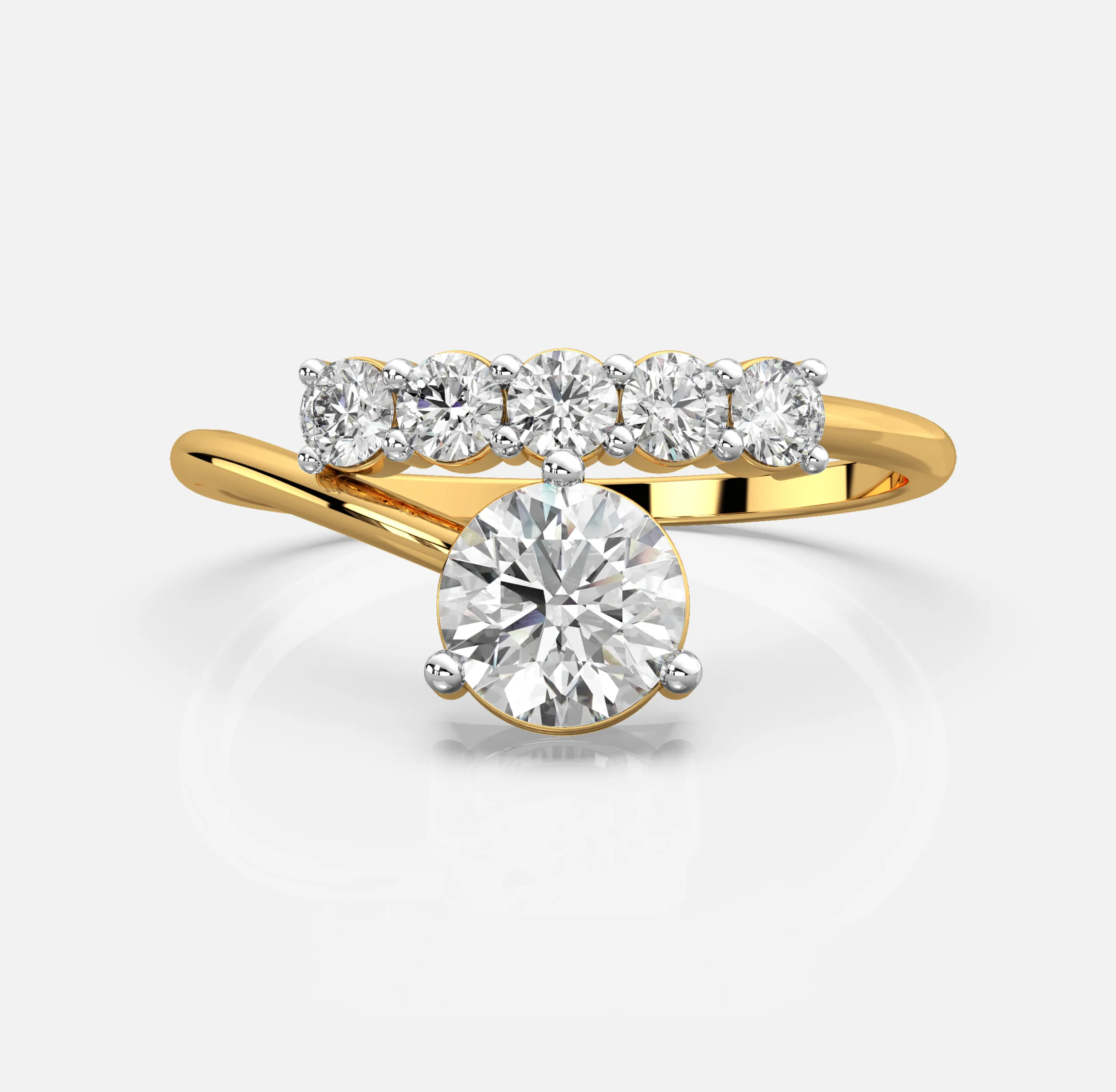 Radiant Cascade Diamond Ring
