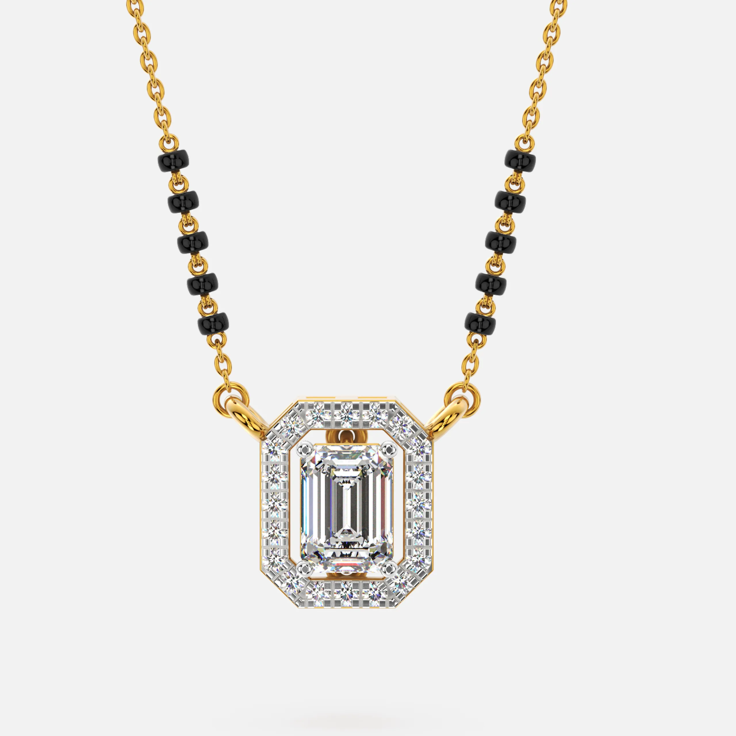 Emerald Mangalsutra Pendant