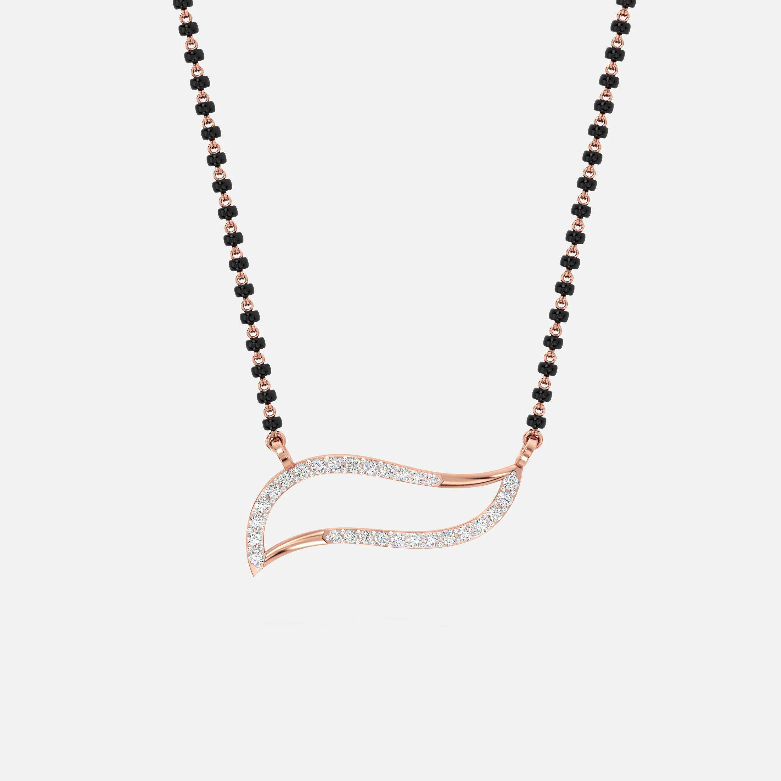 Diamond Flow Curve Mangalsutra