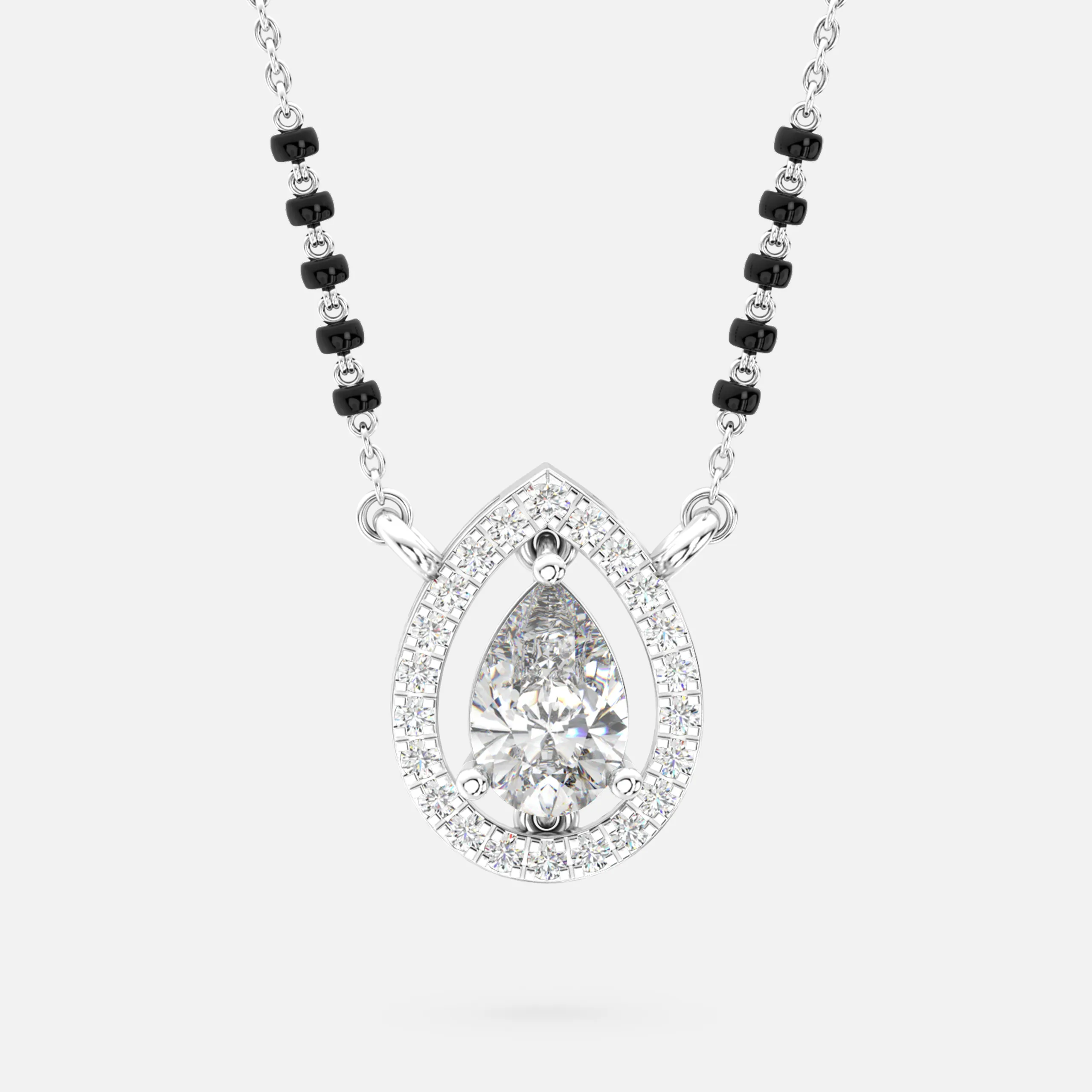 Pear Diamond Mangalsutra