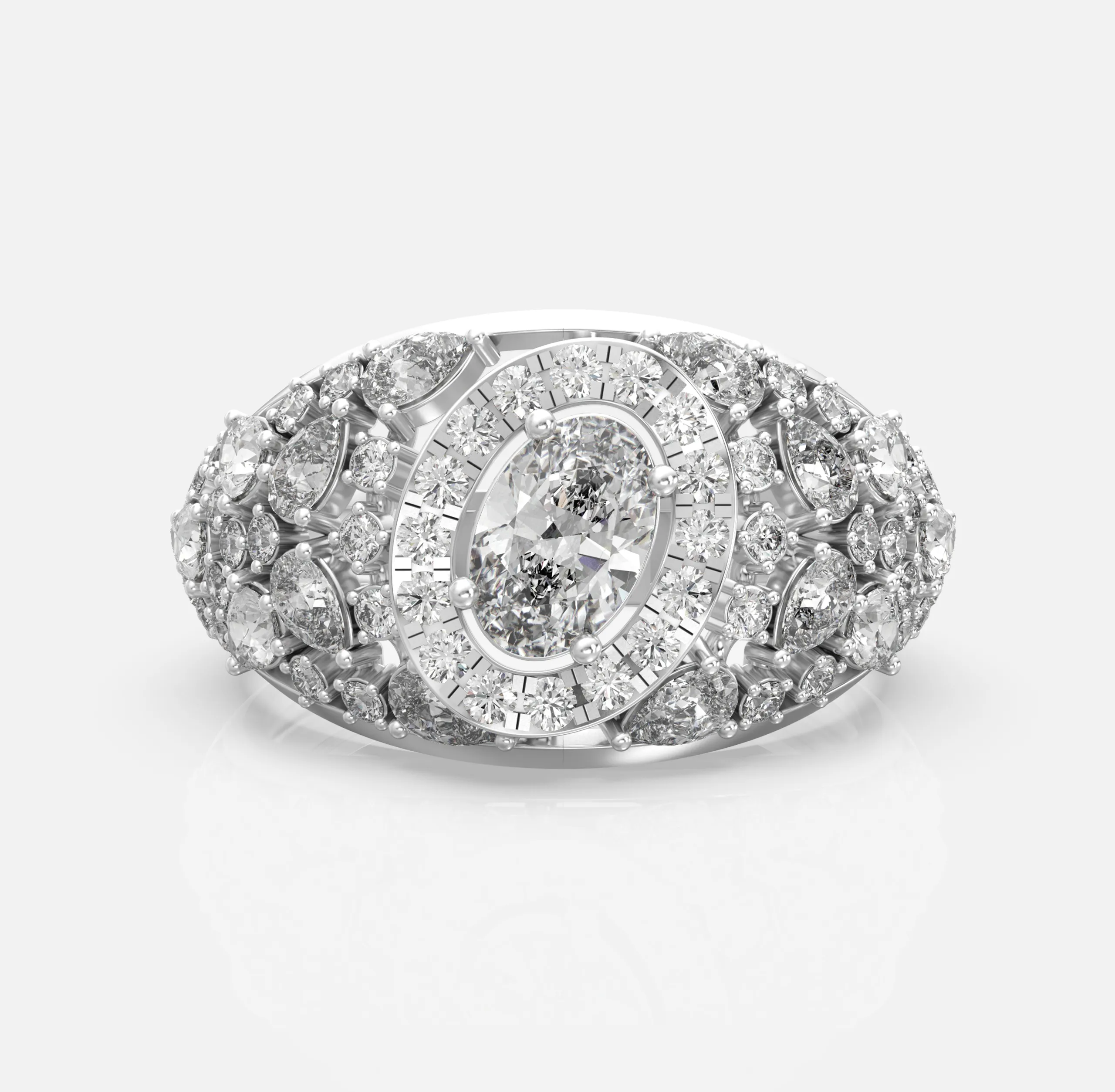 Radiant Halo Bloom Ring