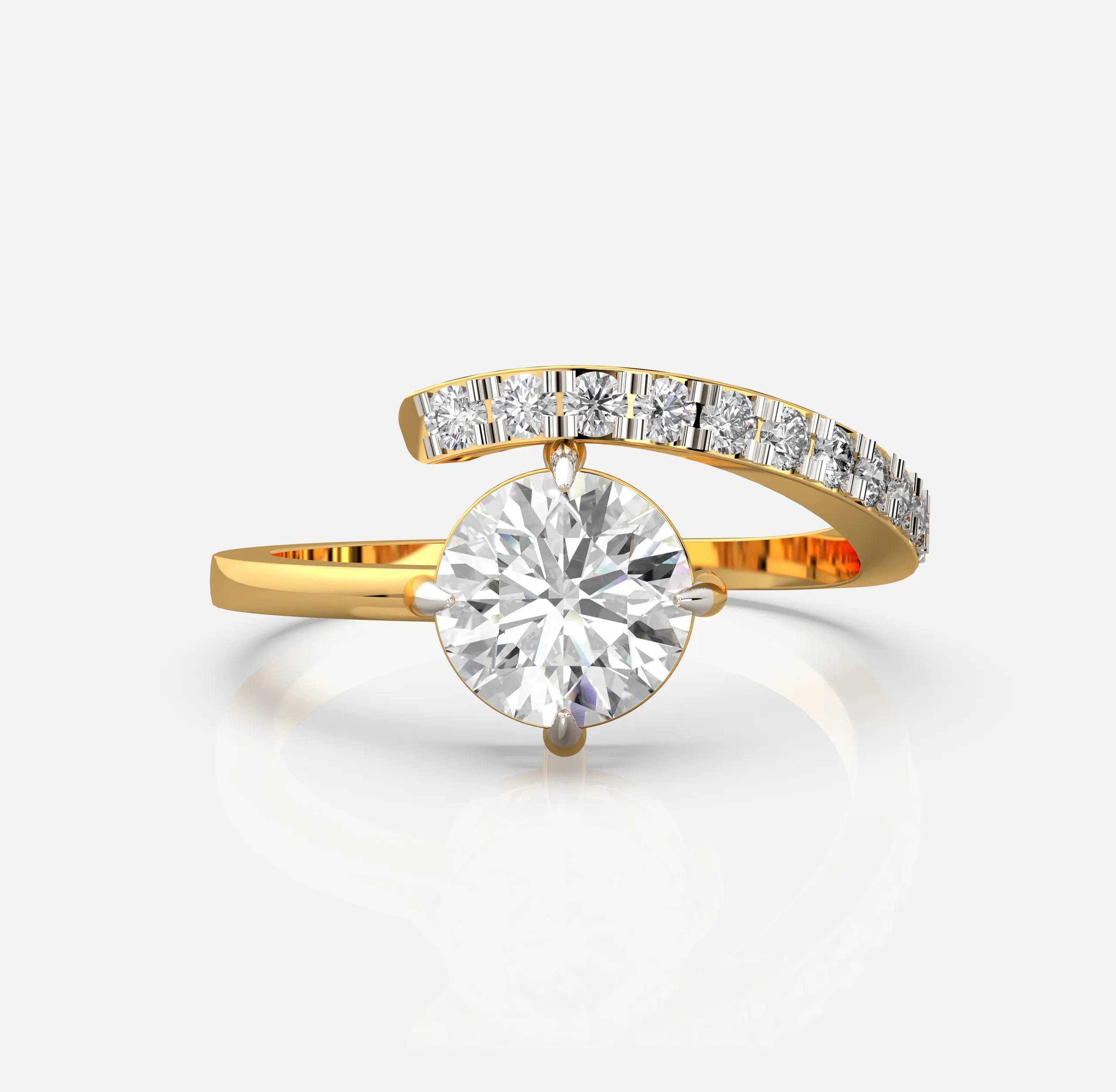 Crescent Curve Ring