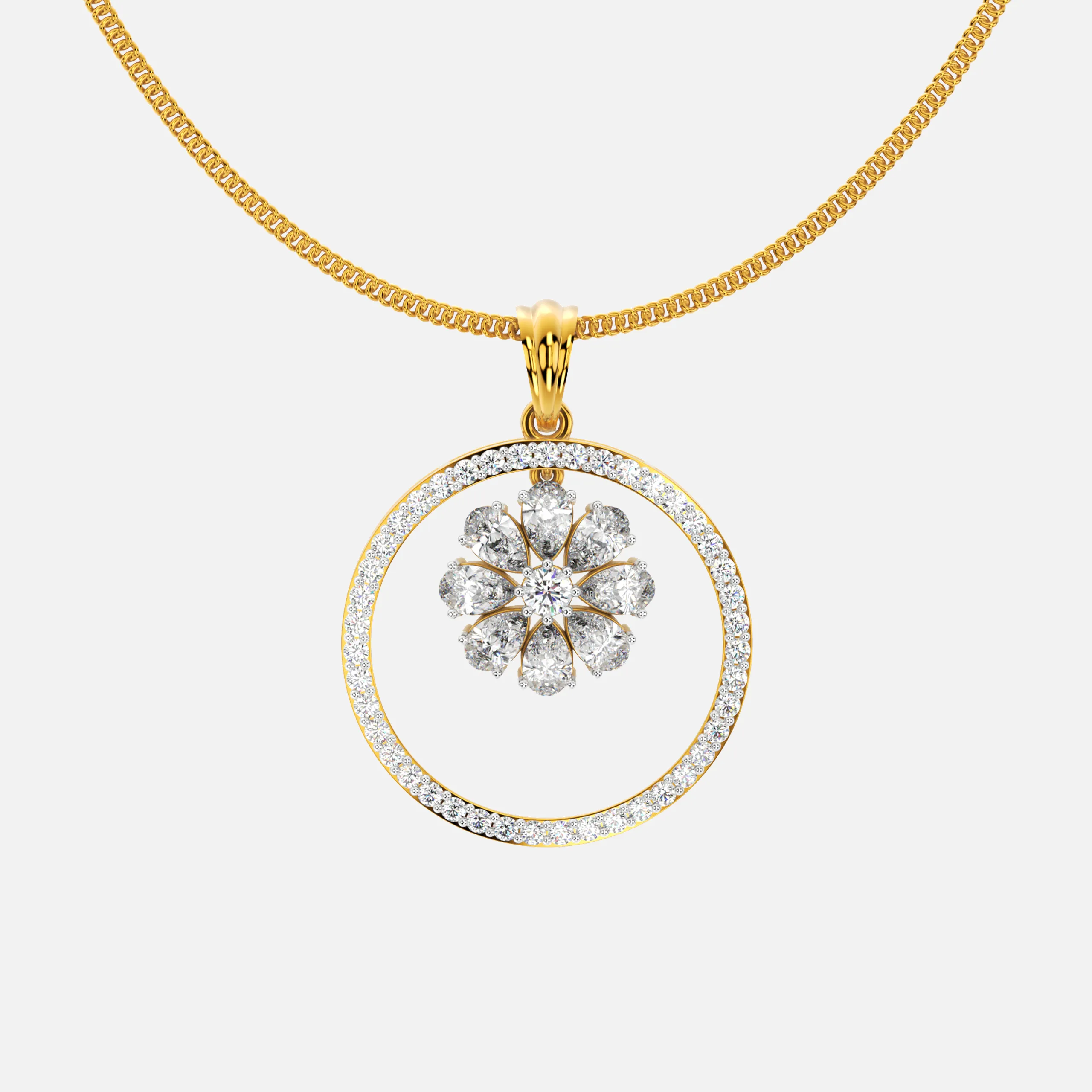 Florence Circle Diamond Pendant