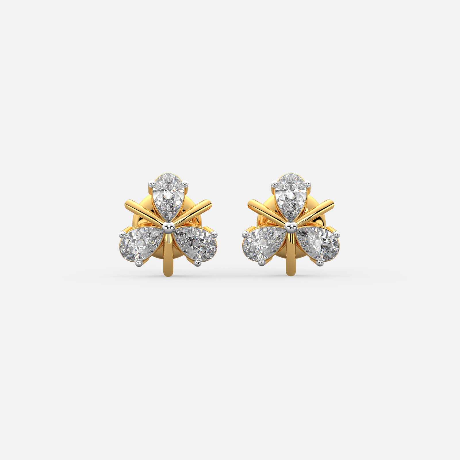 TriPetal Grace Diamond Earrings