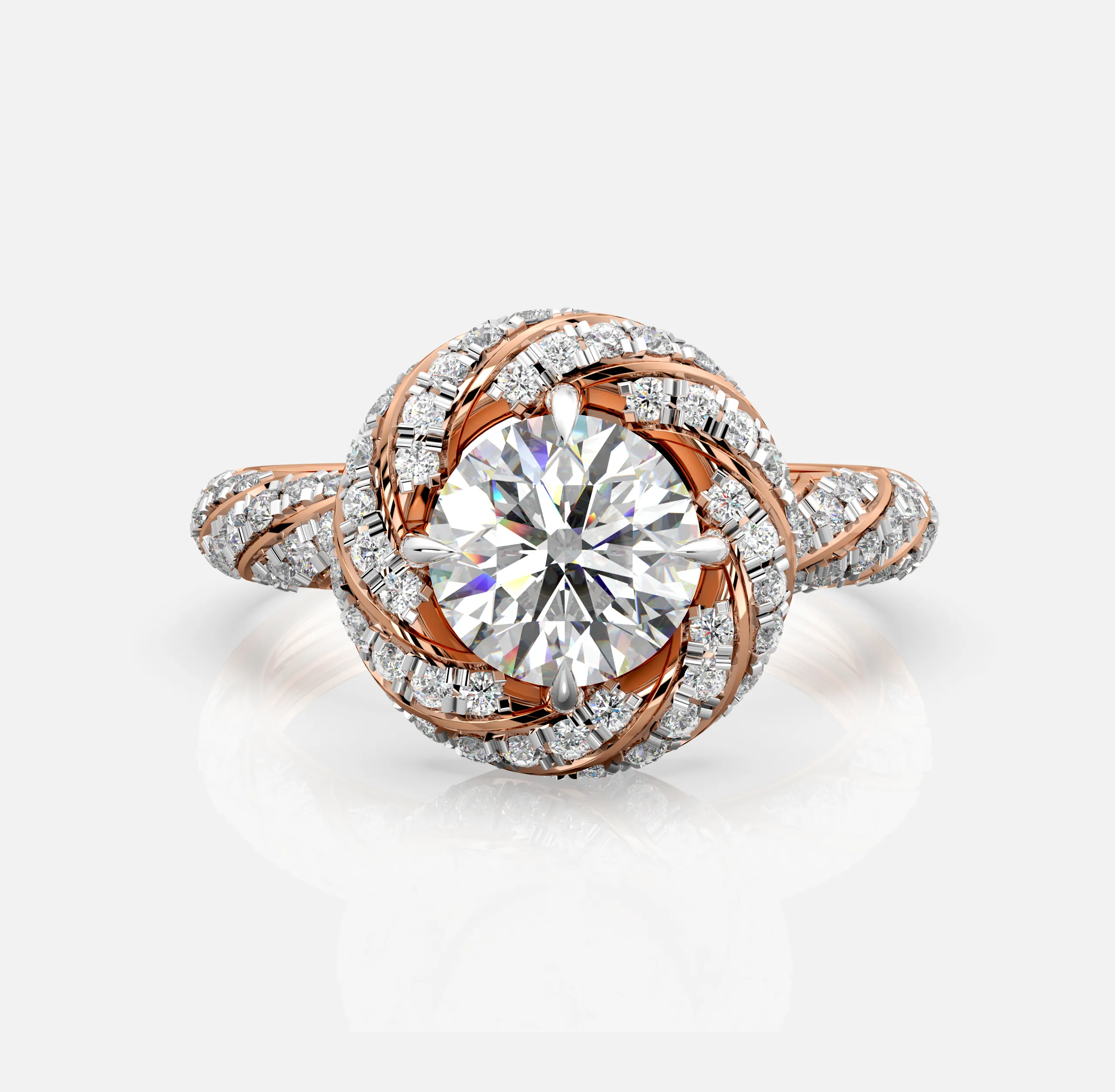 Luxe Spiral Diamond Ring