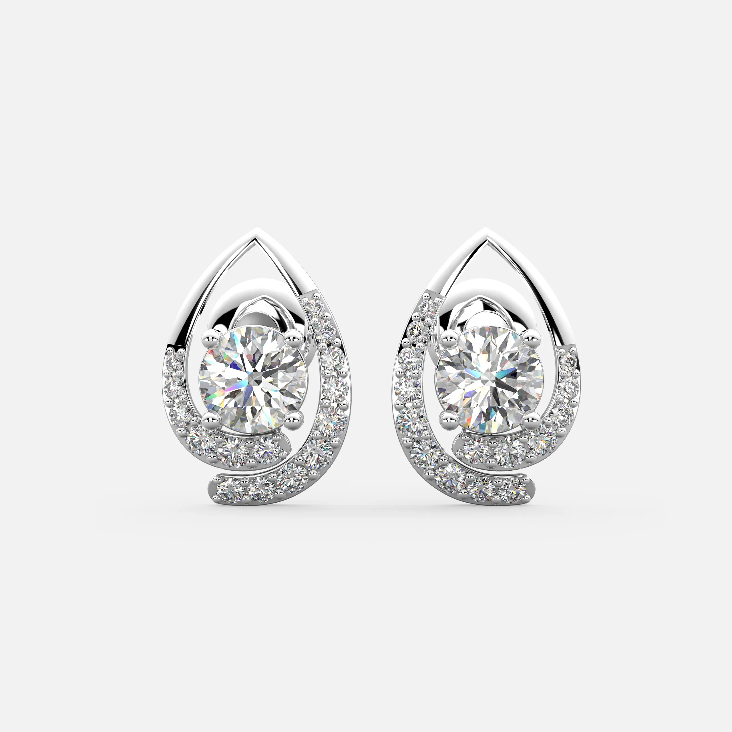 Whirl Gleam Diamond Earrings