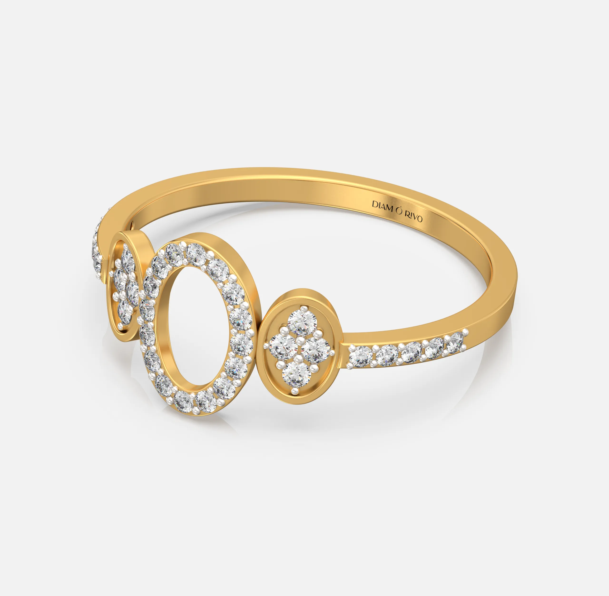 Triple Oval Diamond Ring