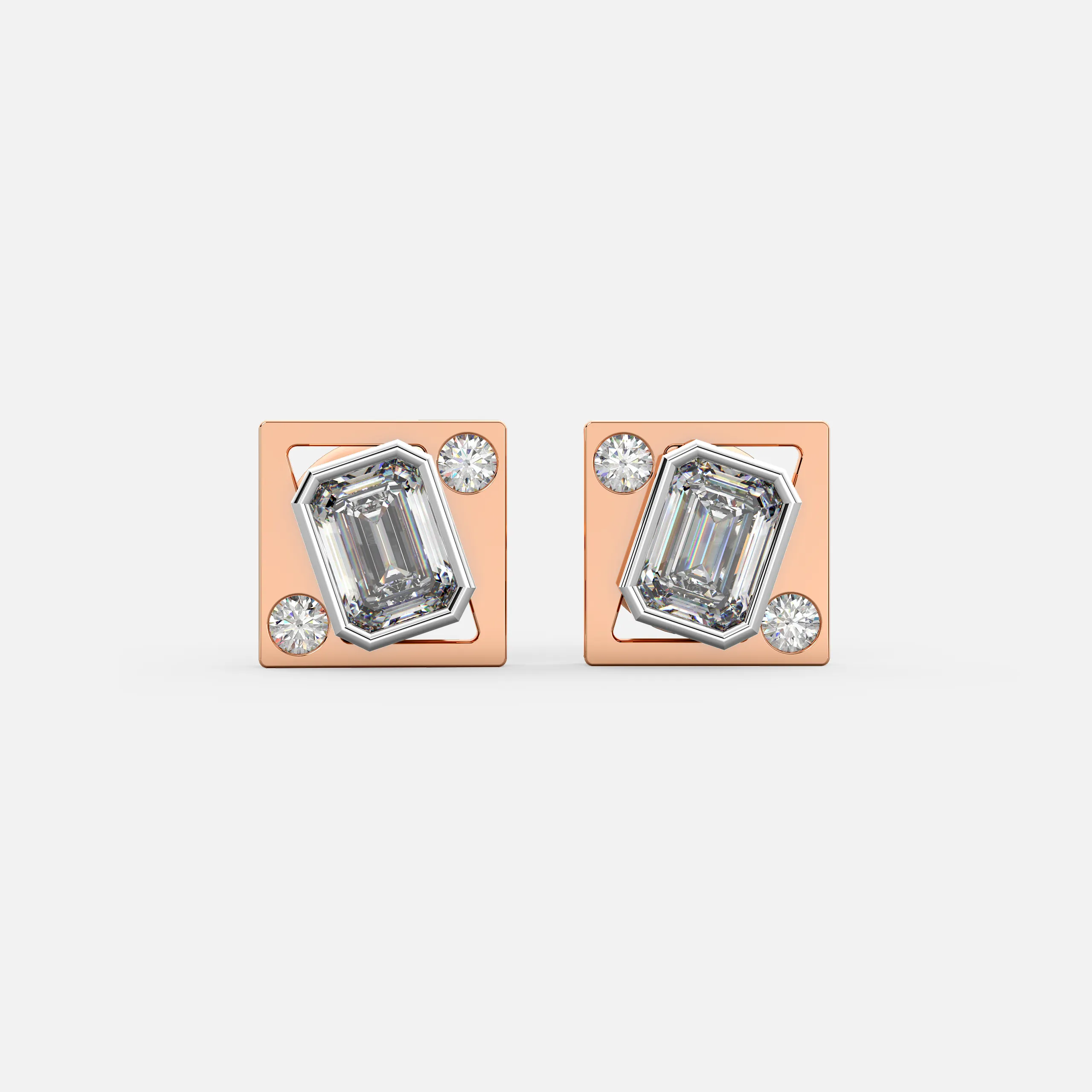 Luxe Edge Diamond Earrings
