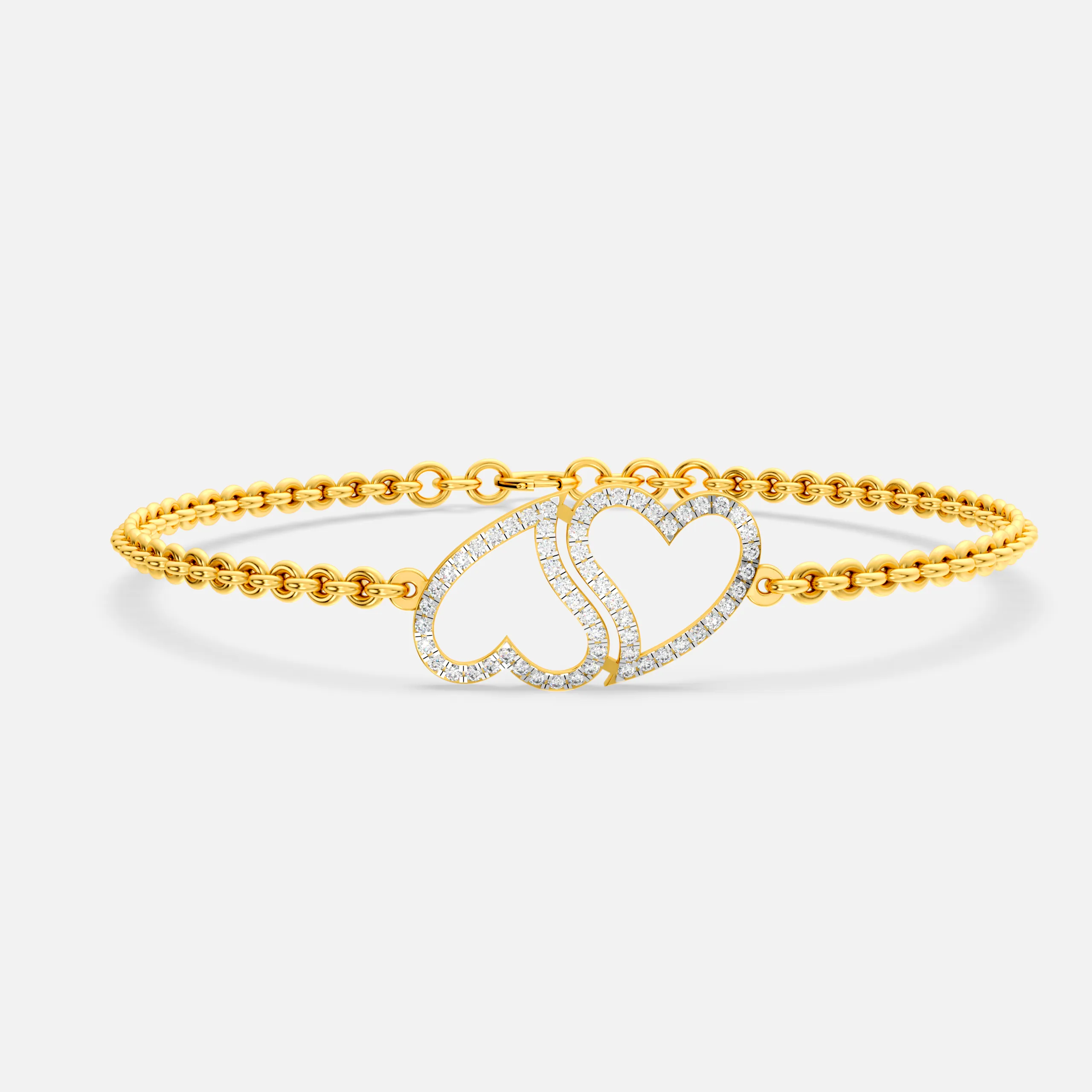 Twin Heart Diamond Bracelet