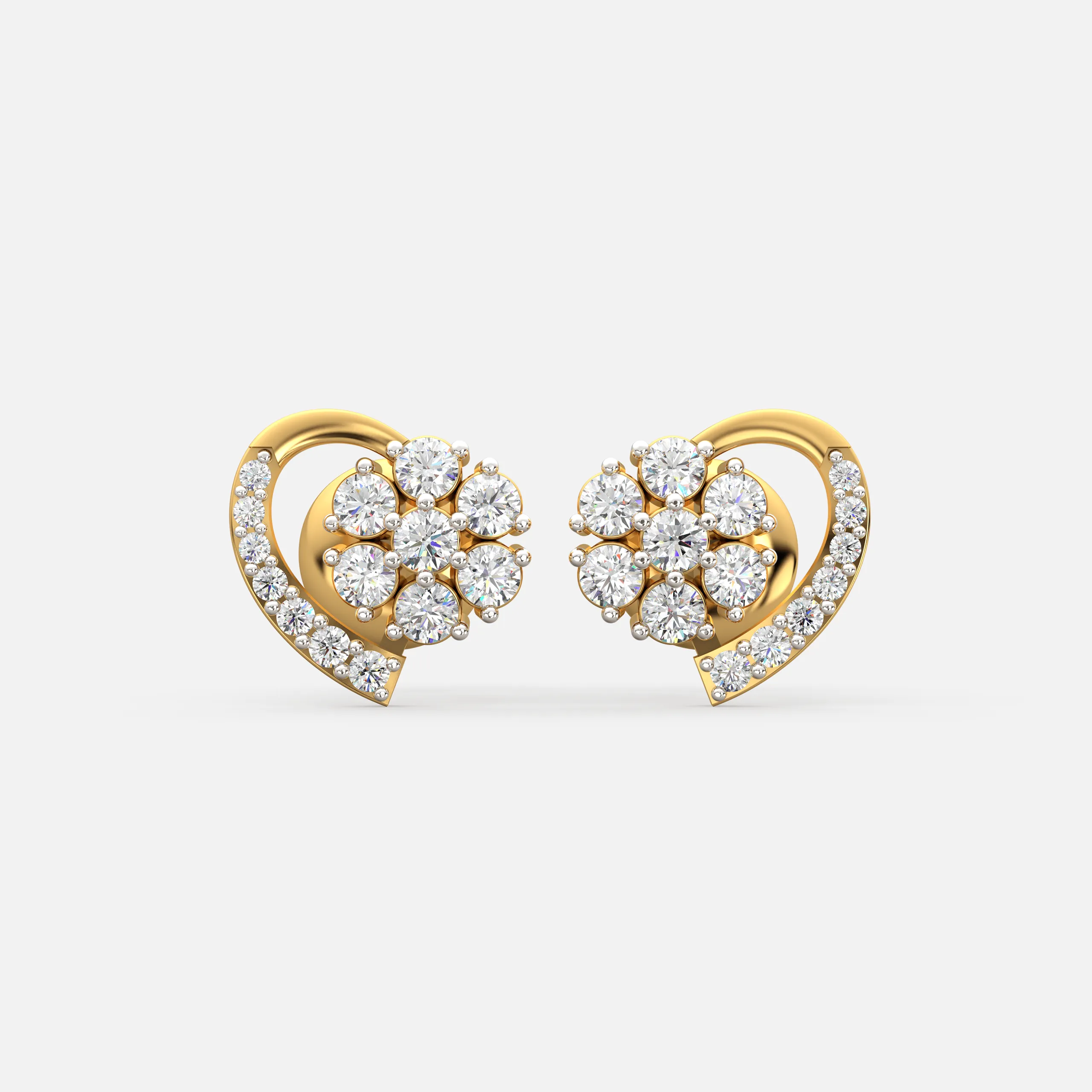Blossom Heart Diamond Studs