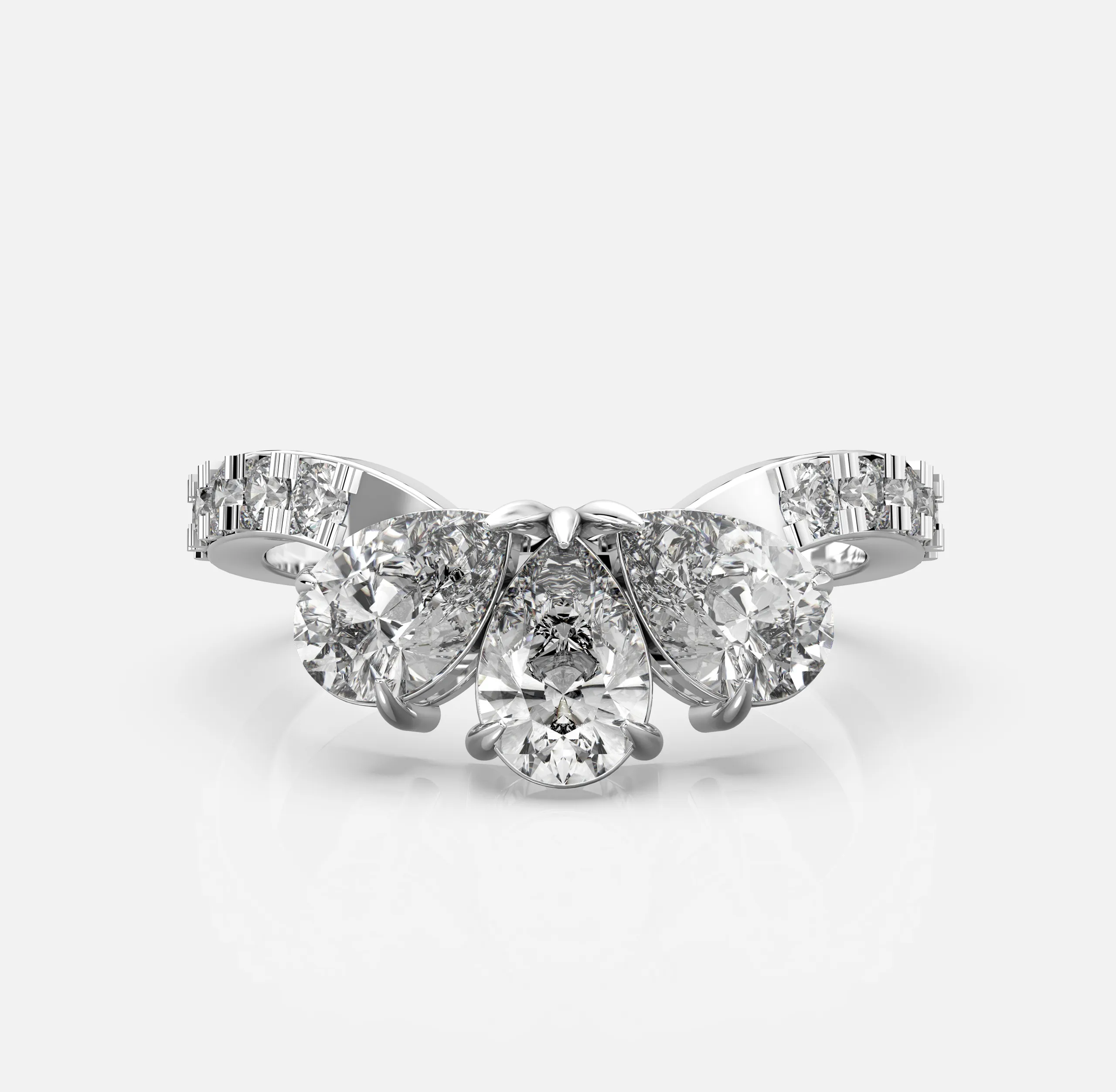 Sunset Petal Pear Ring