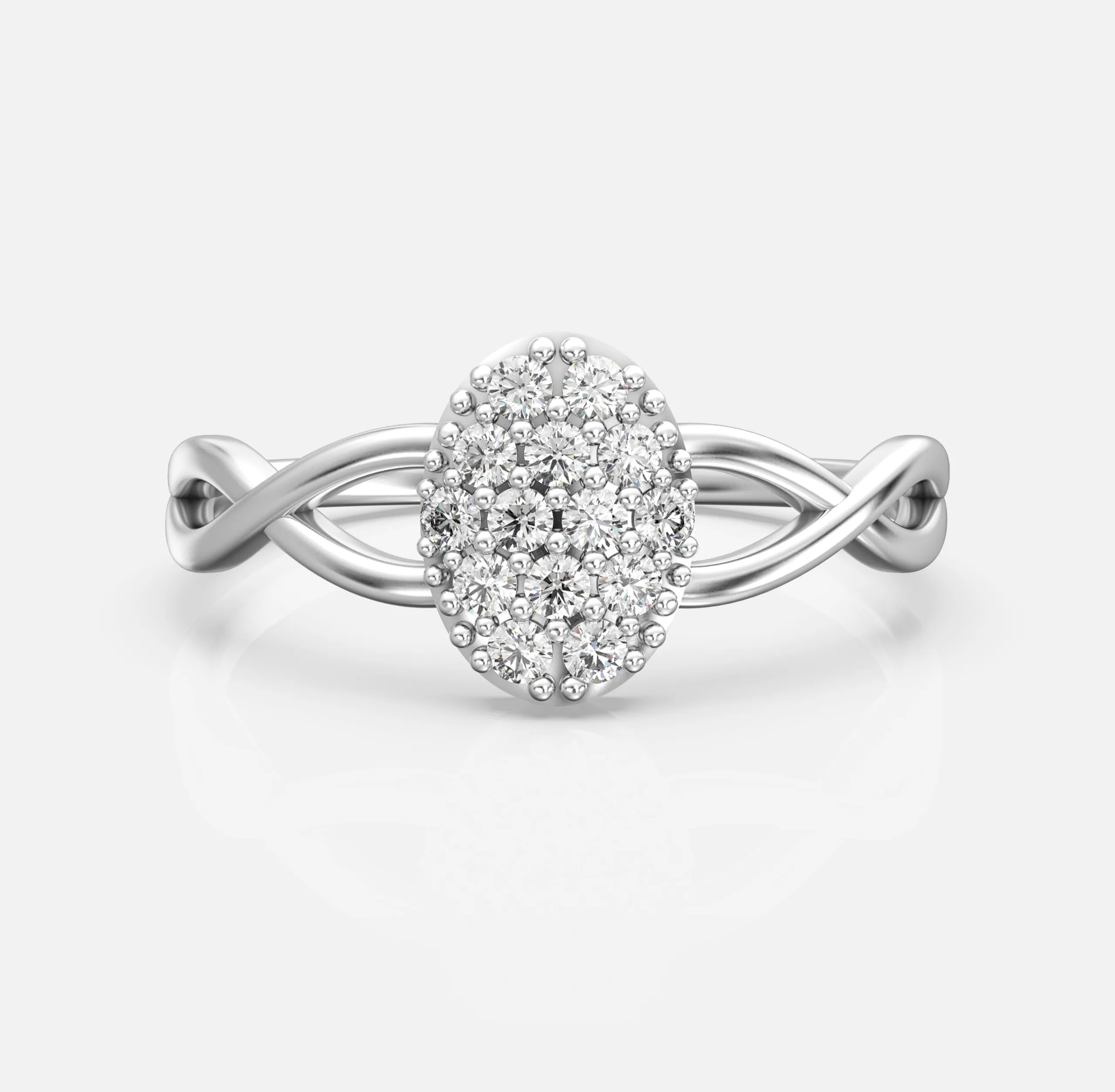 Infinity Oval Diamond Ring