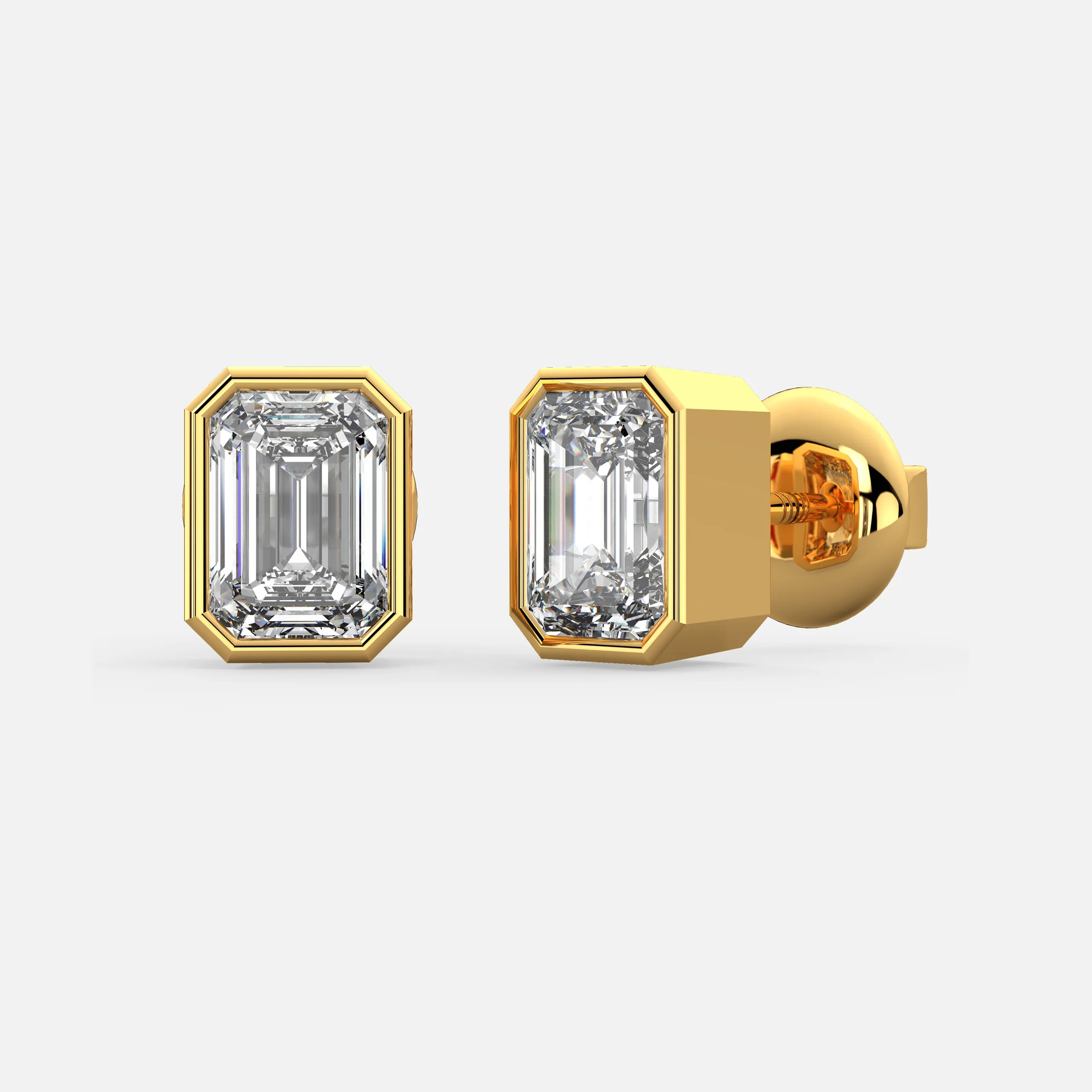Regal Emerald Diamond Studs