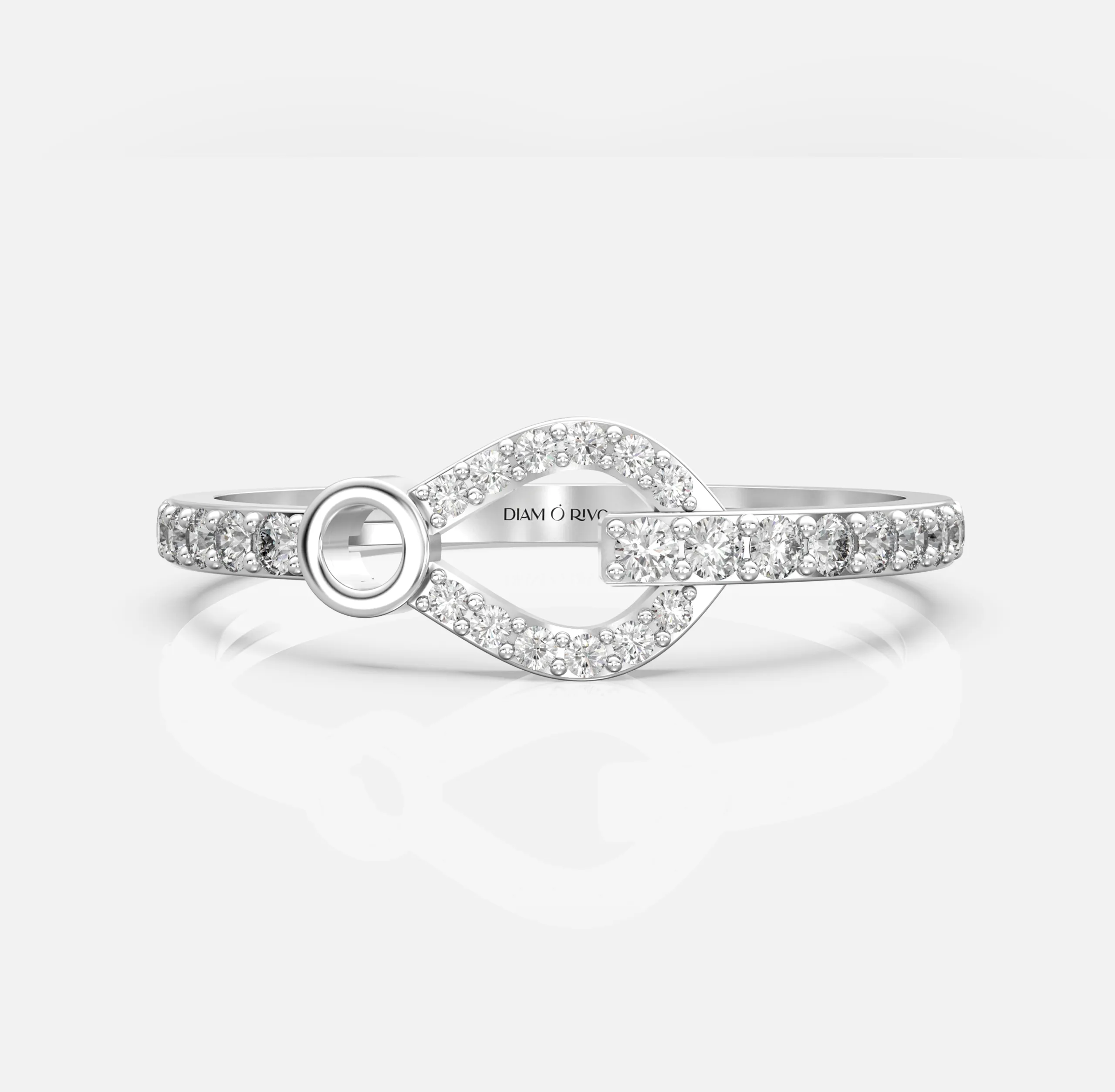 Diamond Loop Clasp Ring