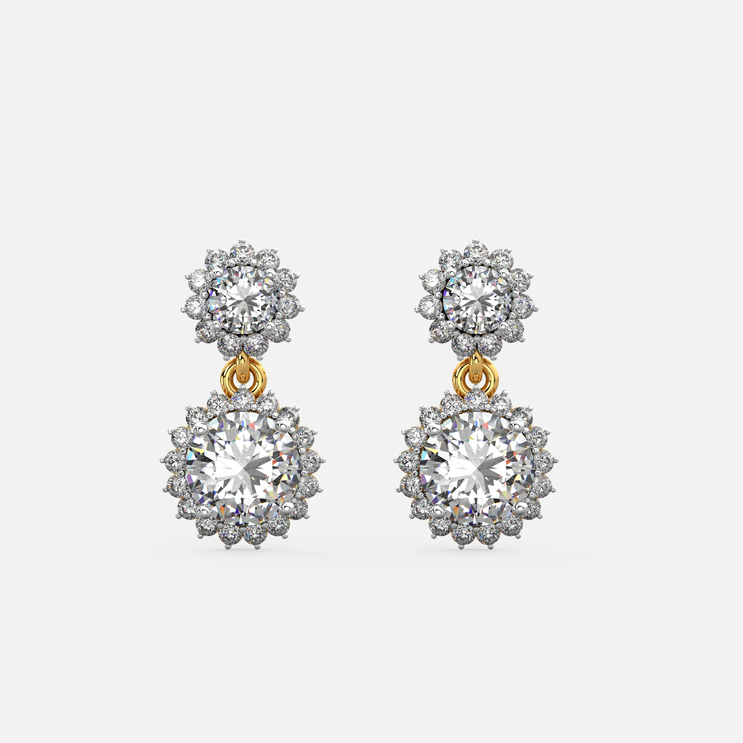 Radiant Bloom Diamond Earrings