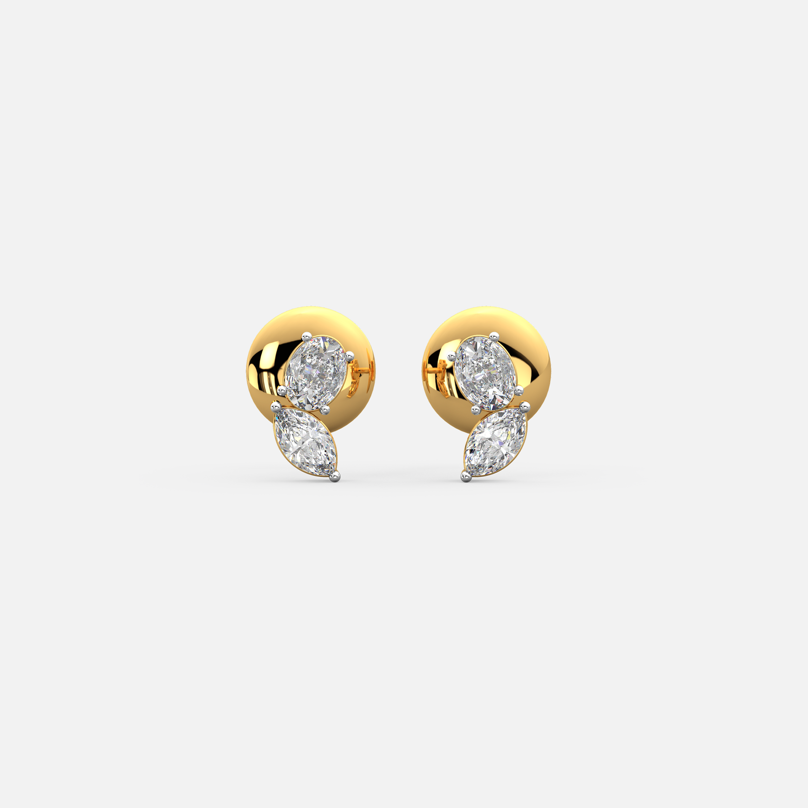 Twin Leaf Diamond Earrings