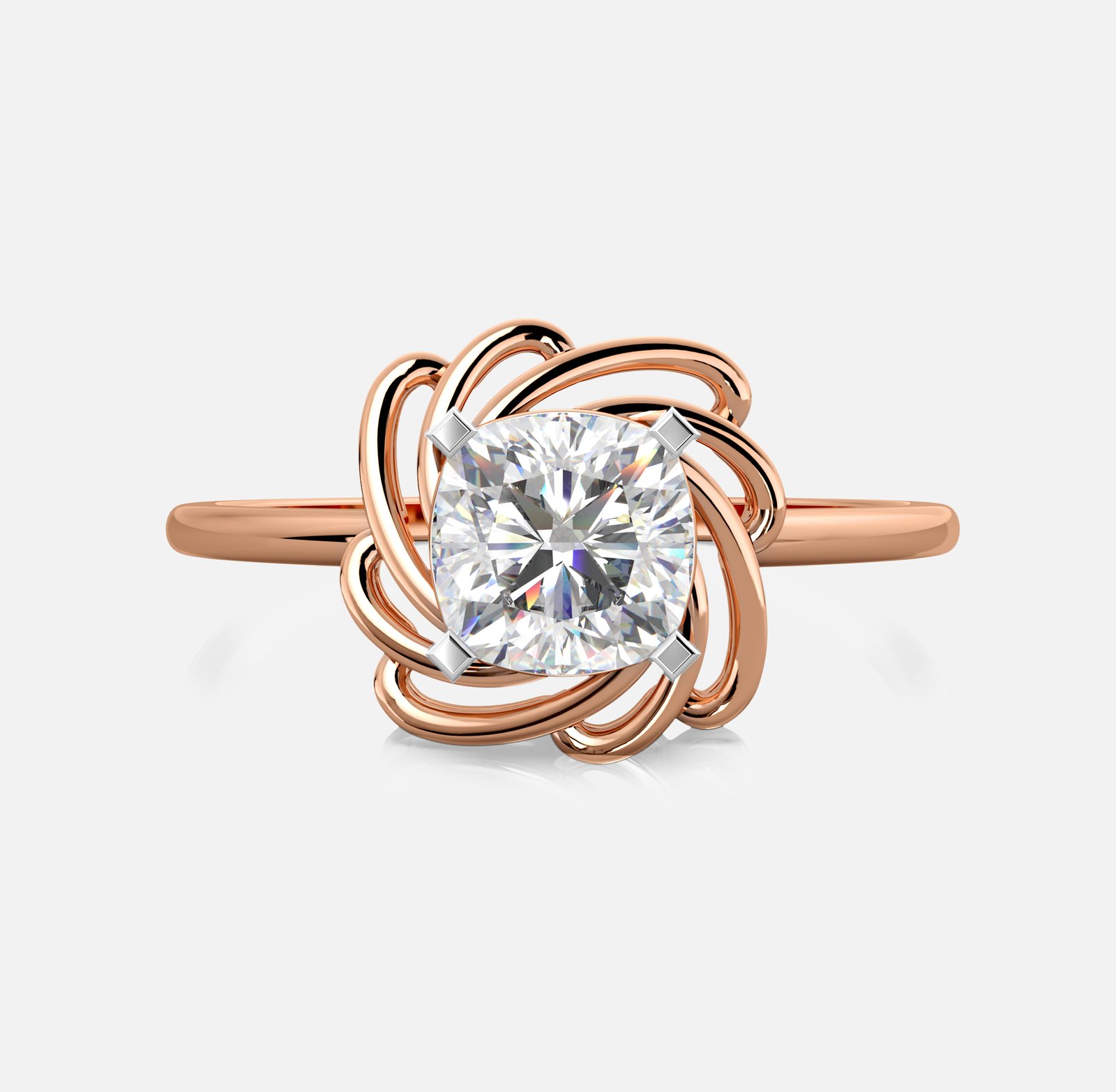 Knot Solitaire Diamond Ring