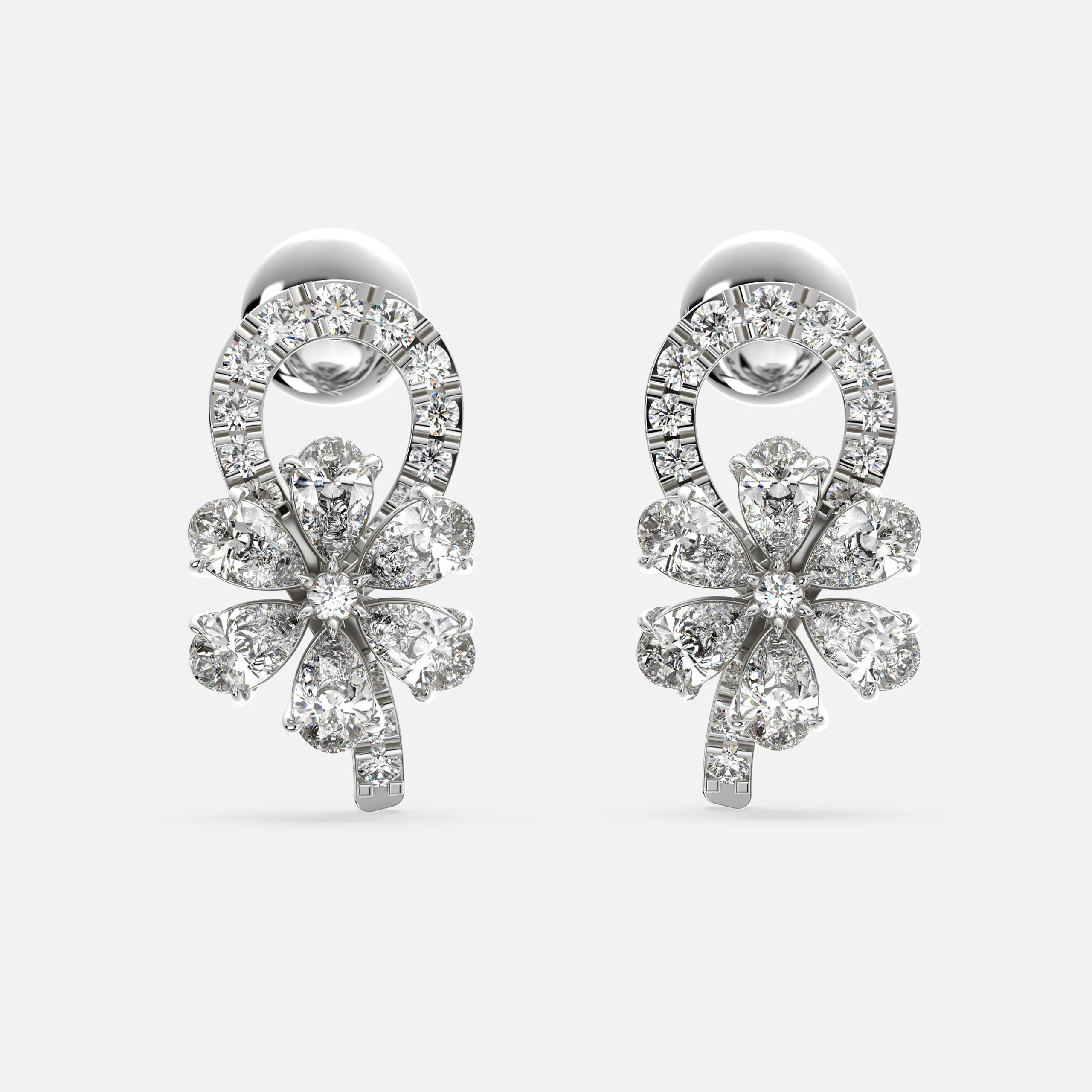 Flora Loop Diamond Earrings