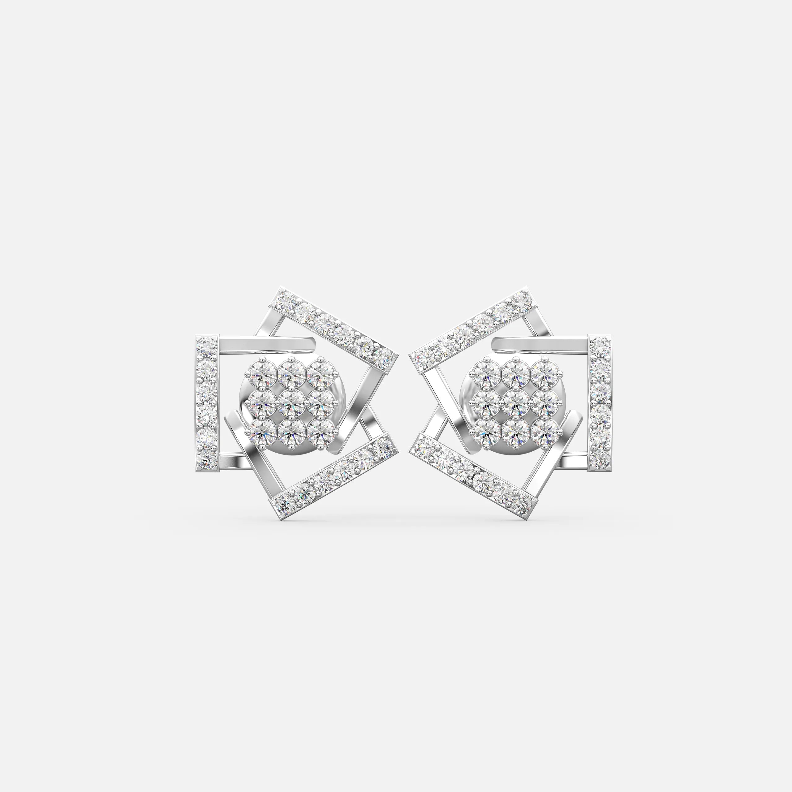 Intertwined Square Earrings