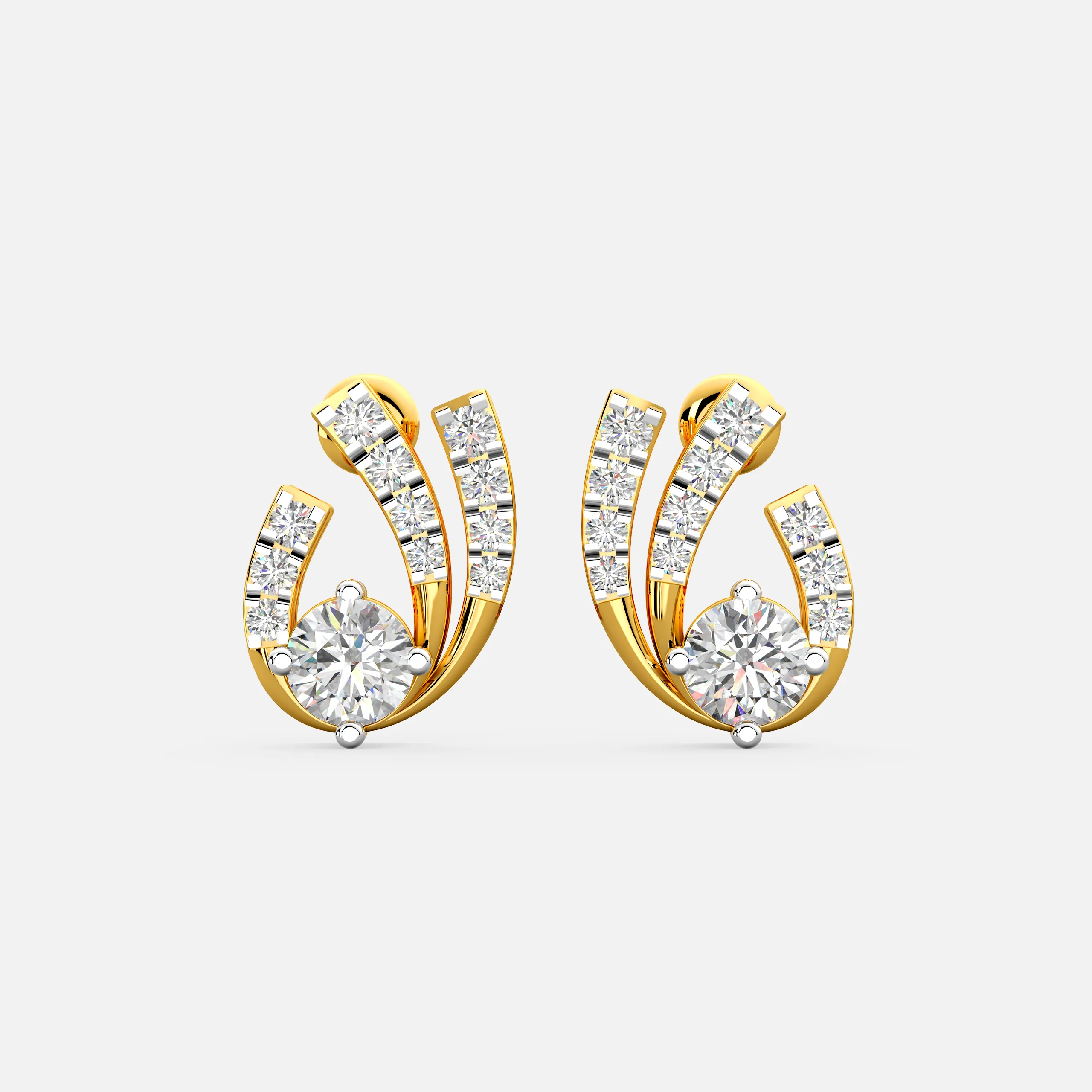 Graceful Curve Diamond Earrings