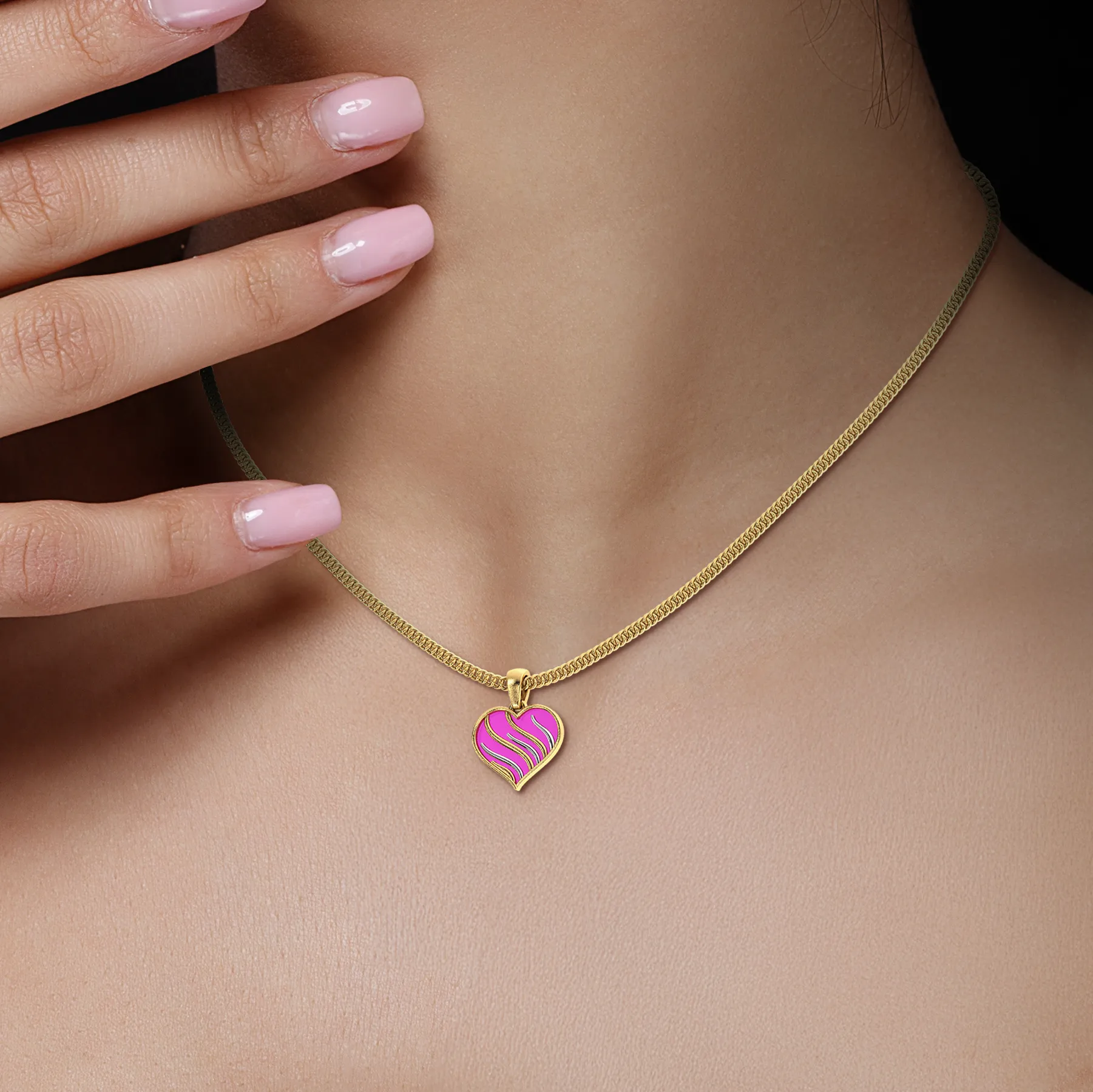 Amoura Wave Heart Pendant