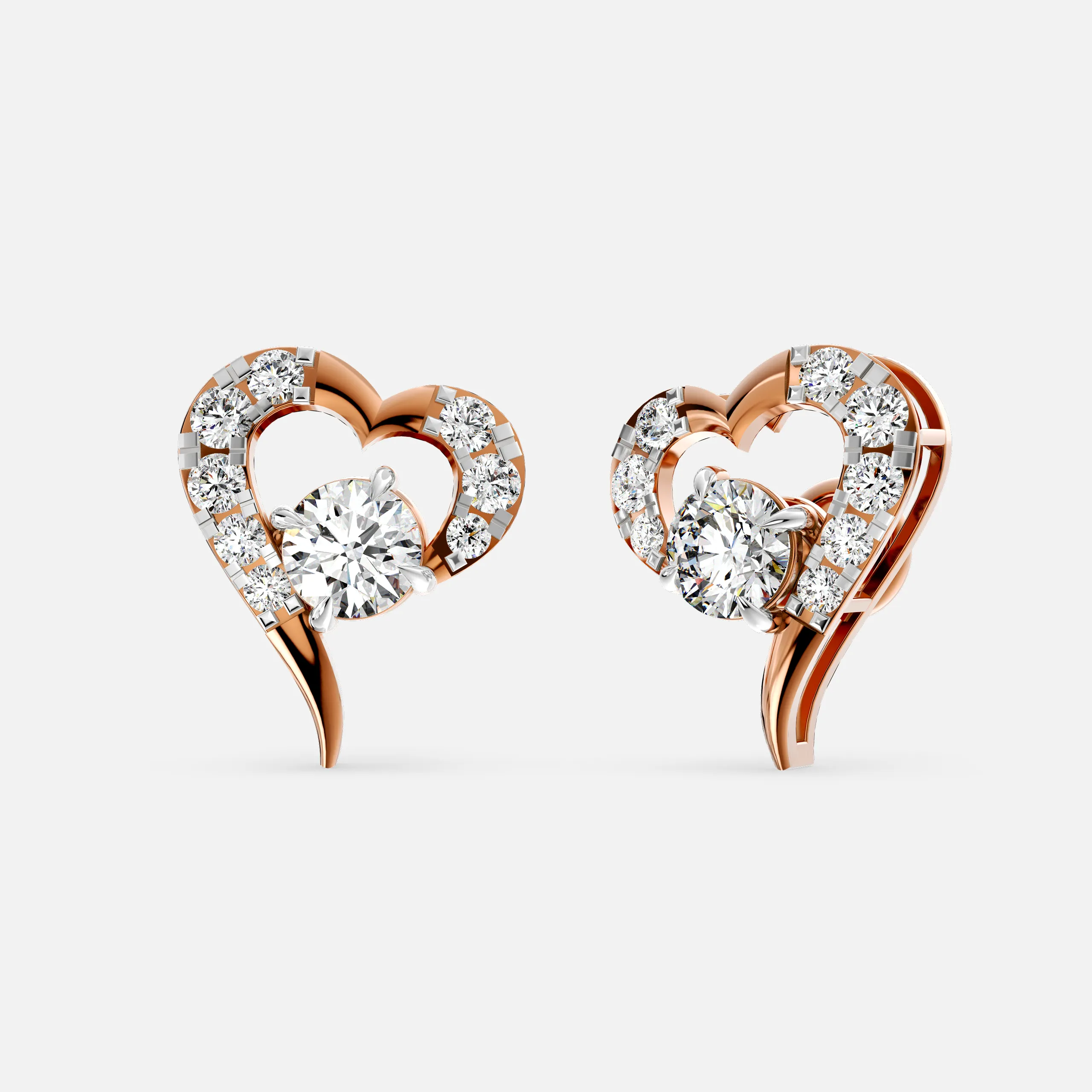 Heart Diamond Earrings