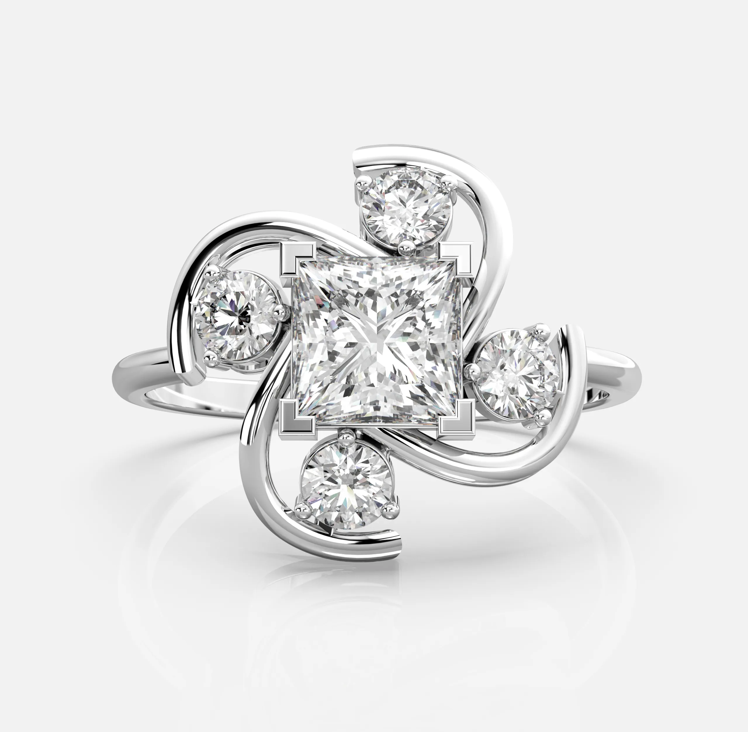Whirlwind Diamond Bloom Ring