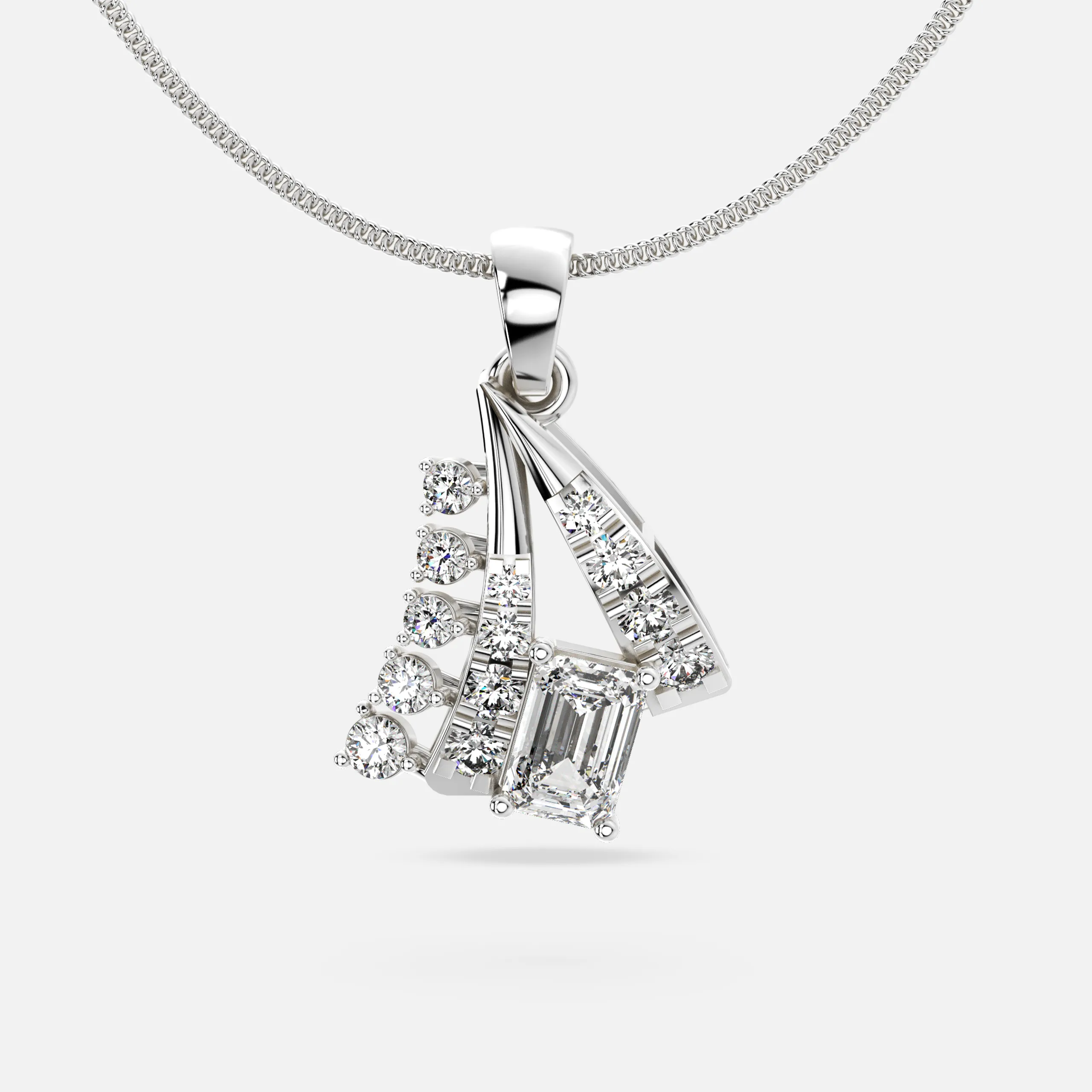 Aurora Crest Diamond Pendant
