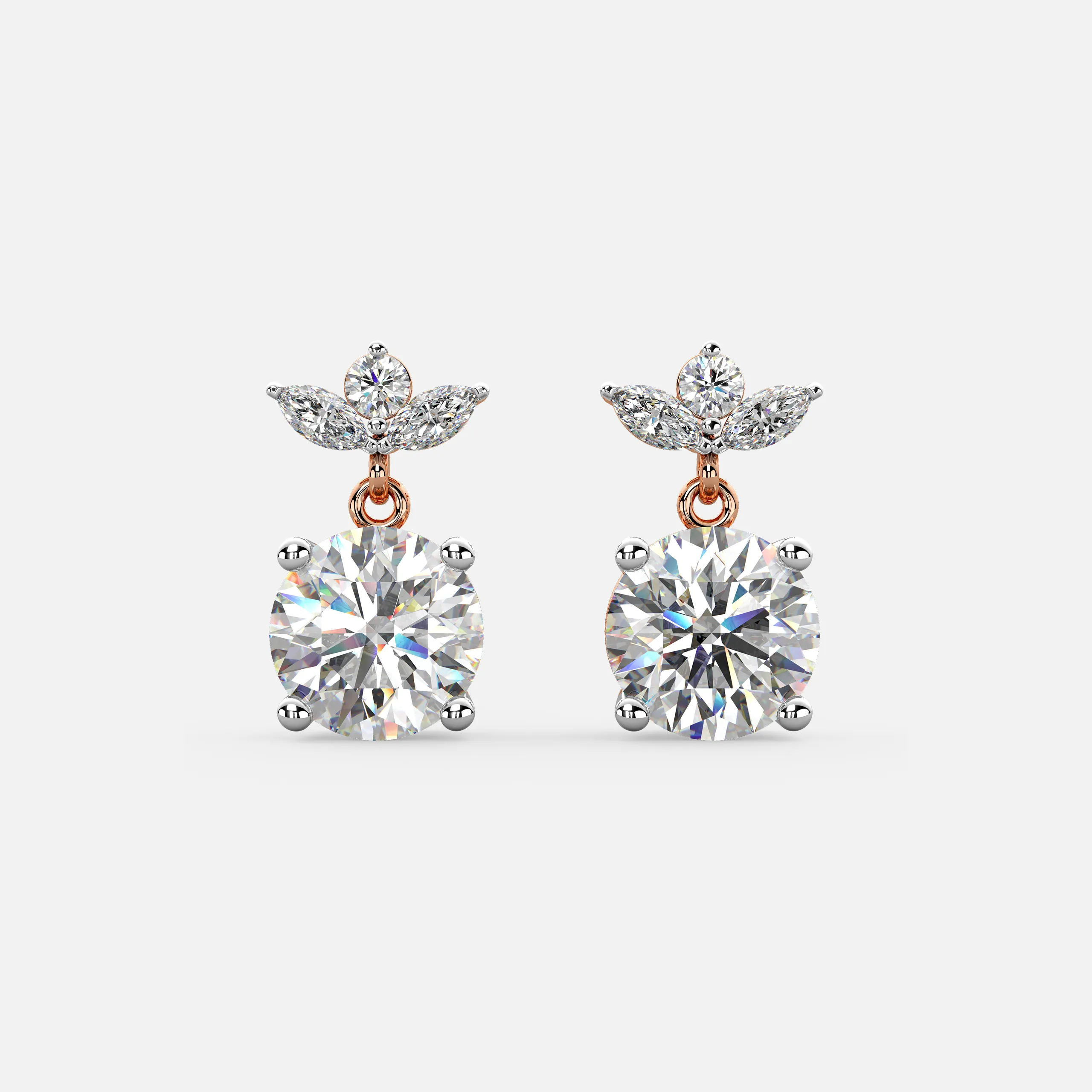 Bloom Diamond Drop Earrings