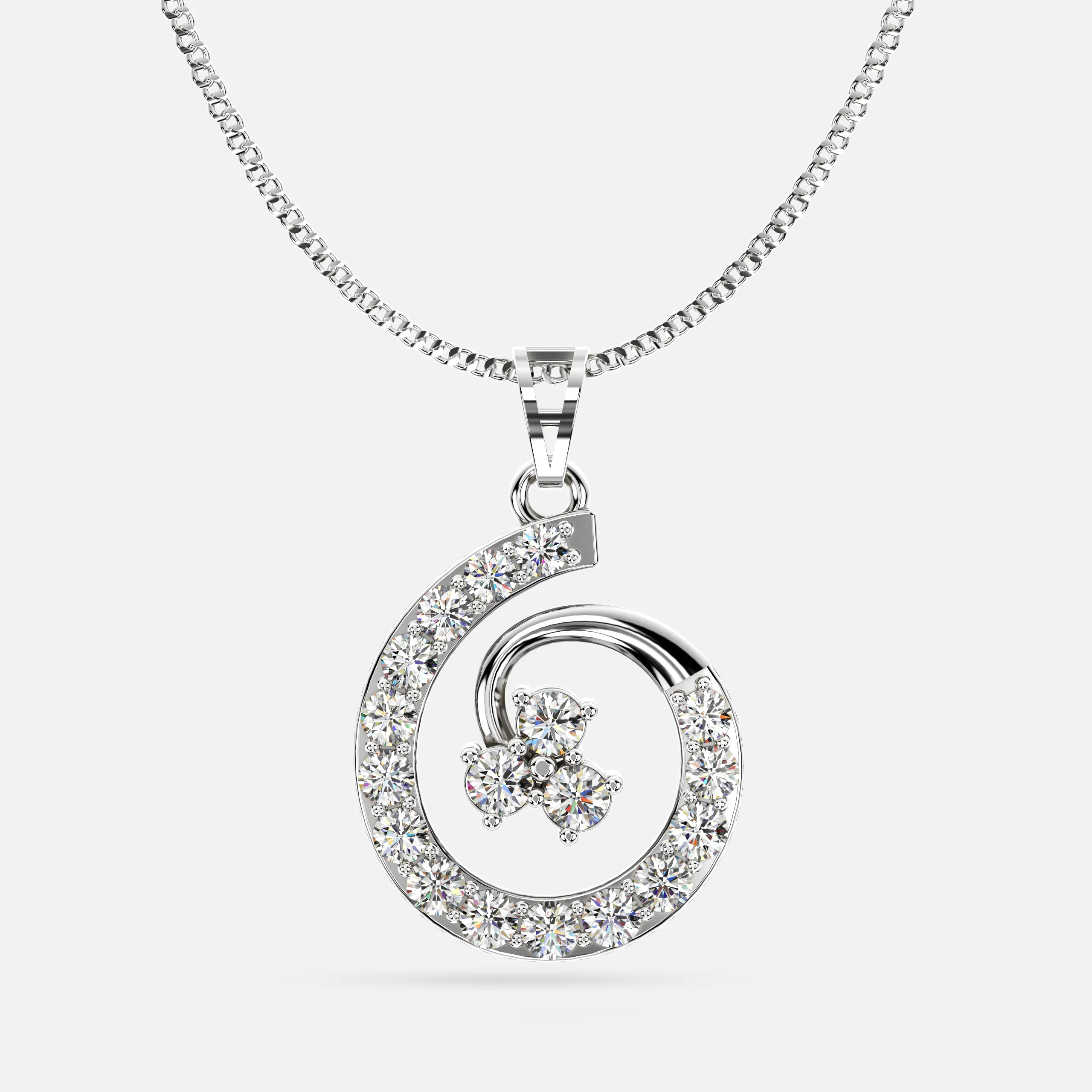 Eternal Swirl Diamond Pendant