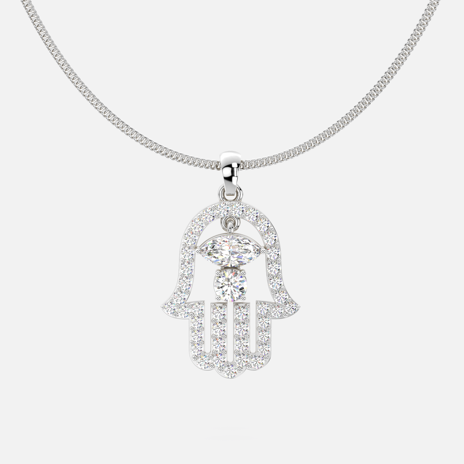 Heavenly Palm Diamond Pendant
