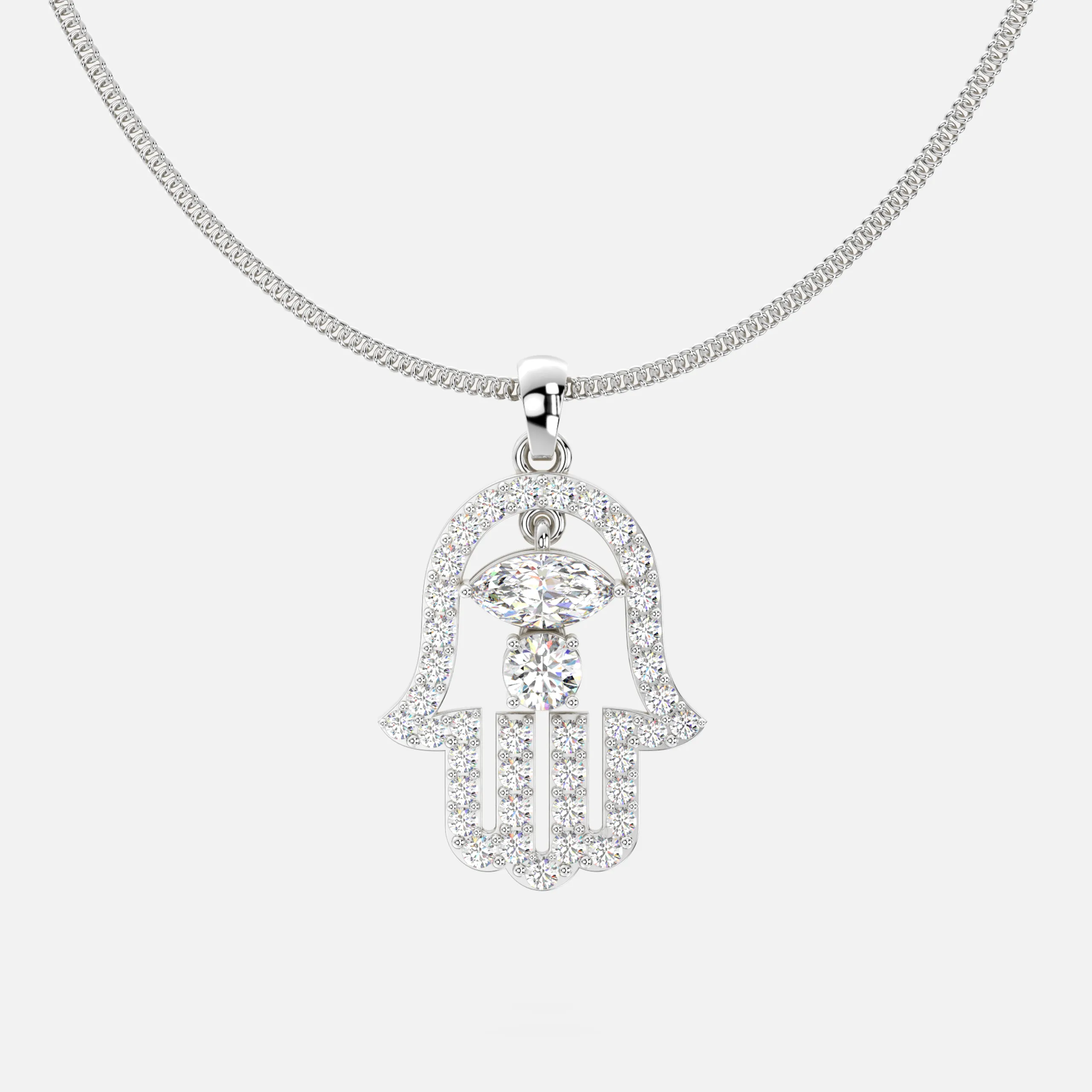 Heavenly Palm Diamond Pendant