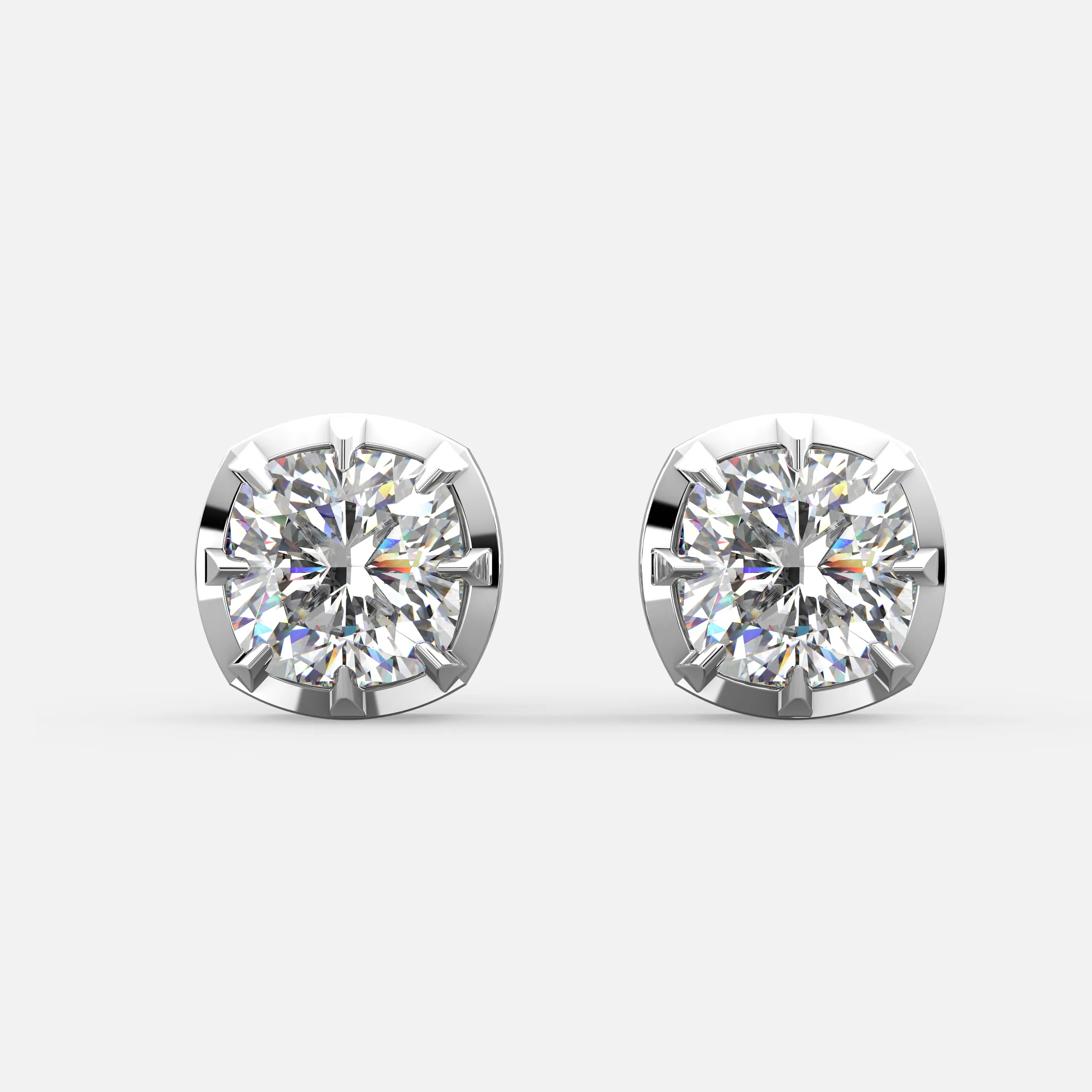 Regal Crown Diamond Earrings