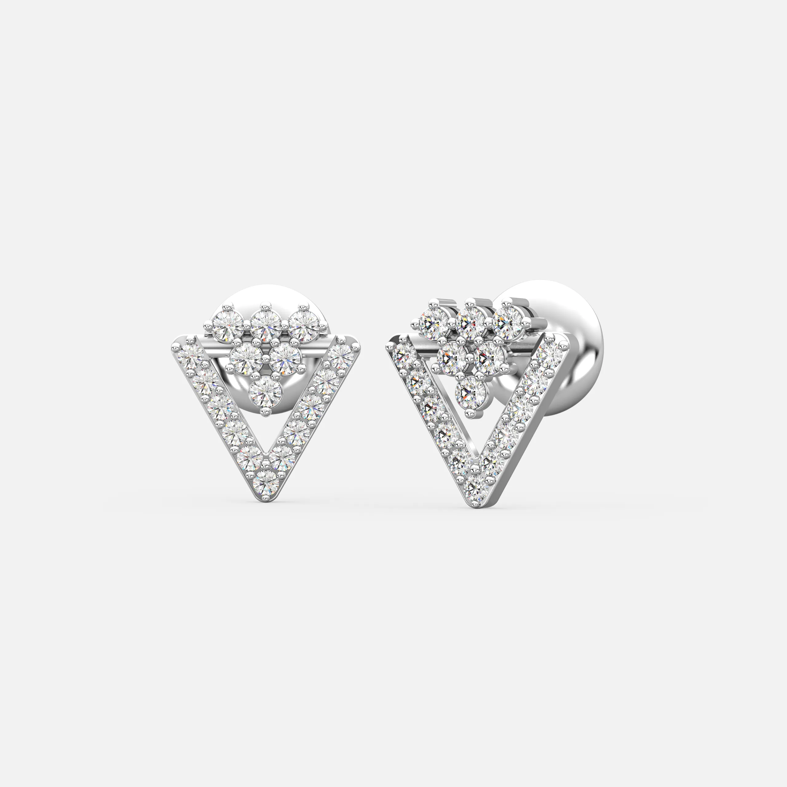 Tri-V Diamond Earrings