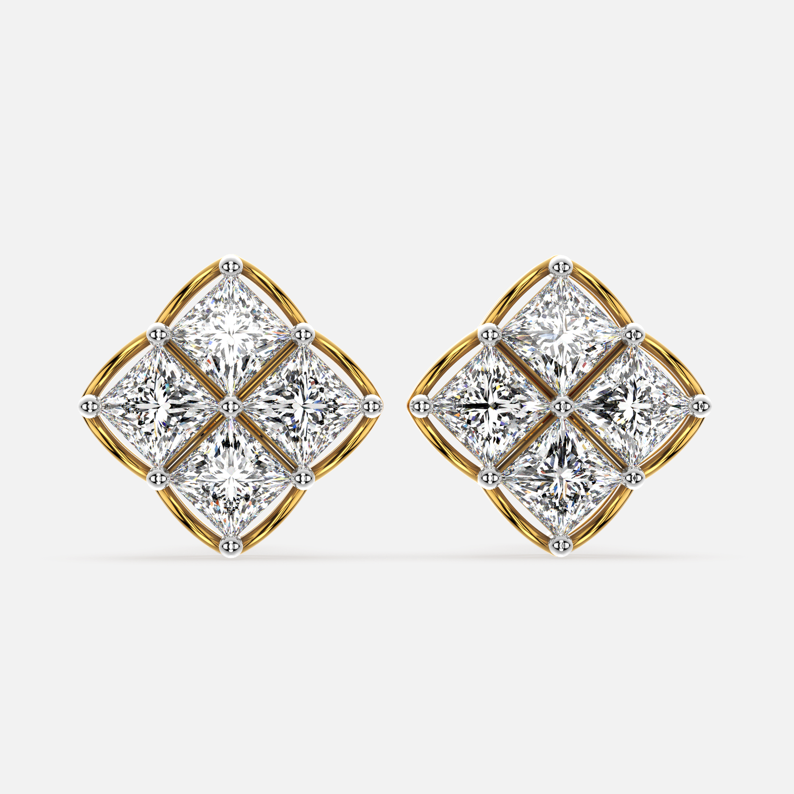 Quadra Prism Diamond Earrings