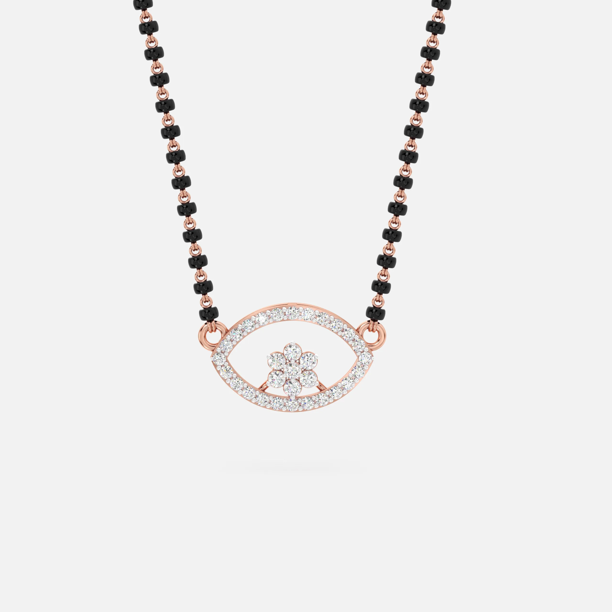 Floral Eye Diamond Mangalsutra