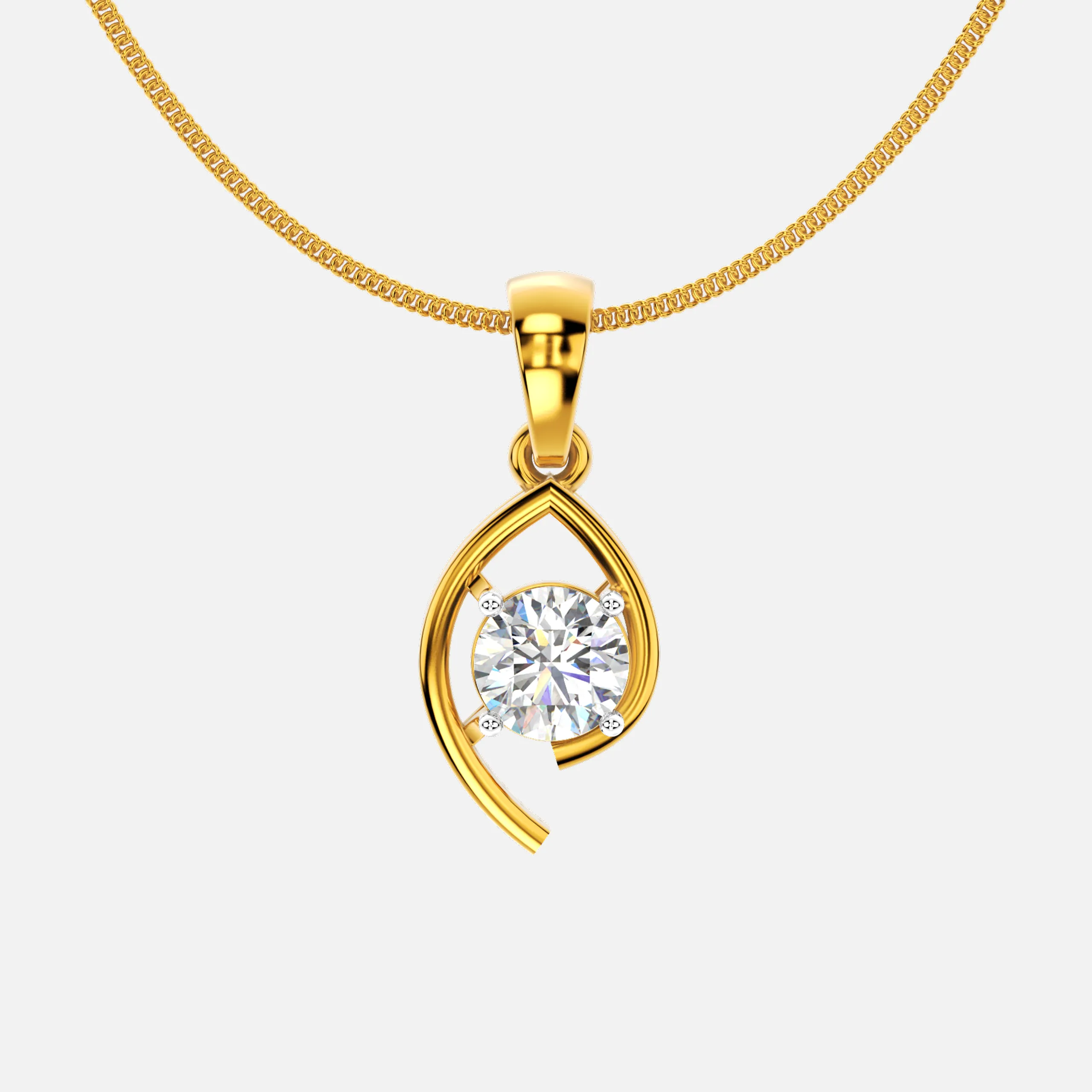 Sparkle Swirl Diamond Pendant