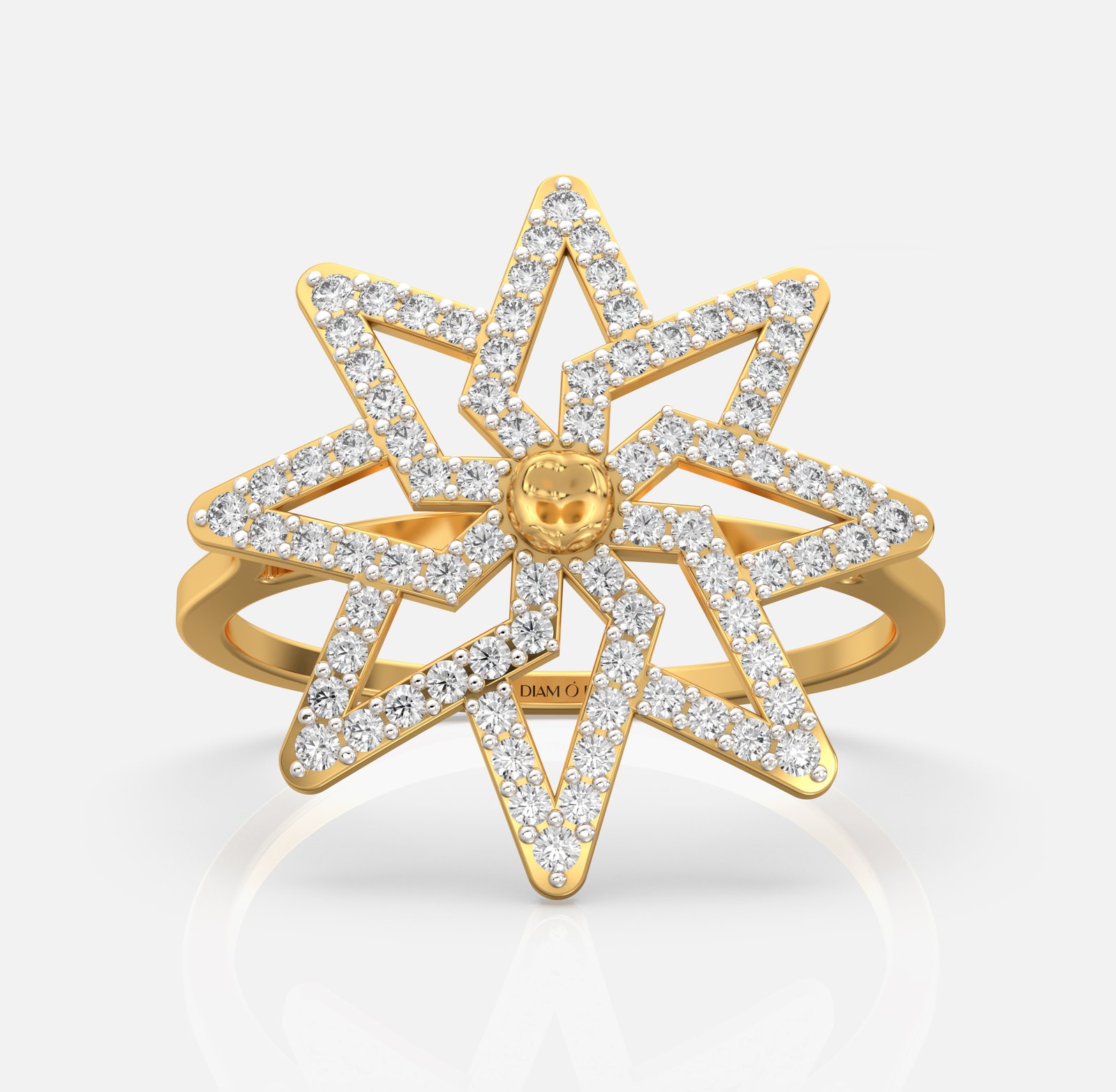 Pinwheel Star Diamond Ring