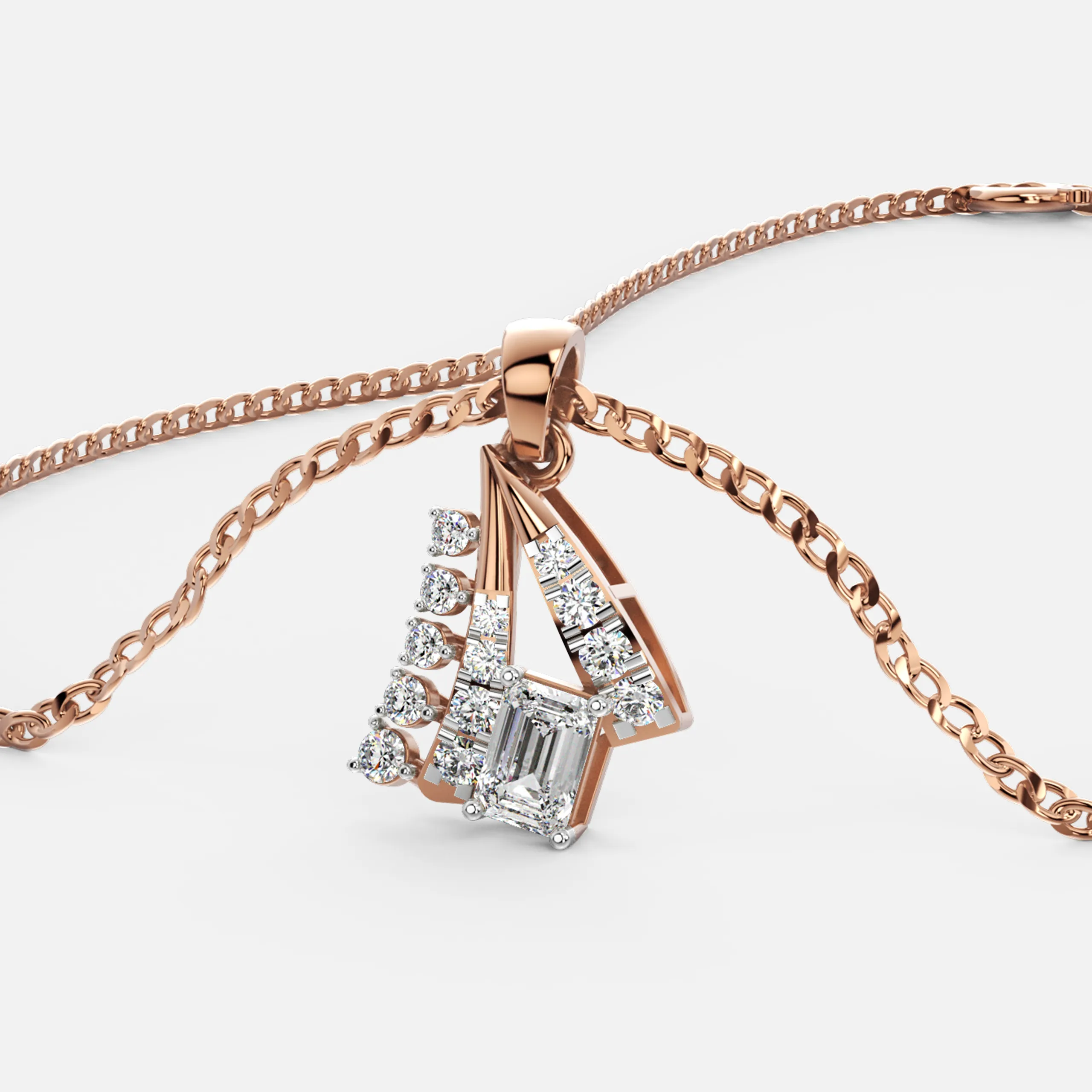 Aurora Crest Diamond Pendant