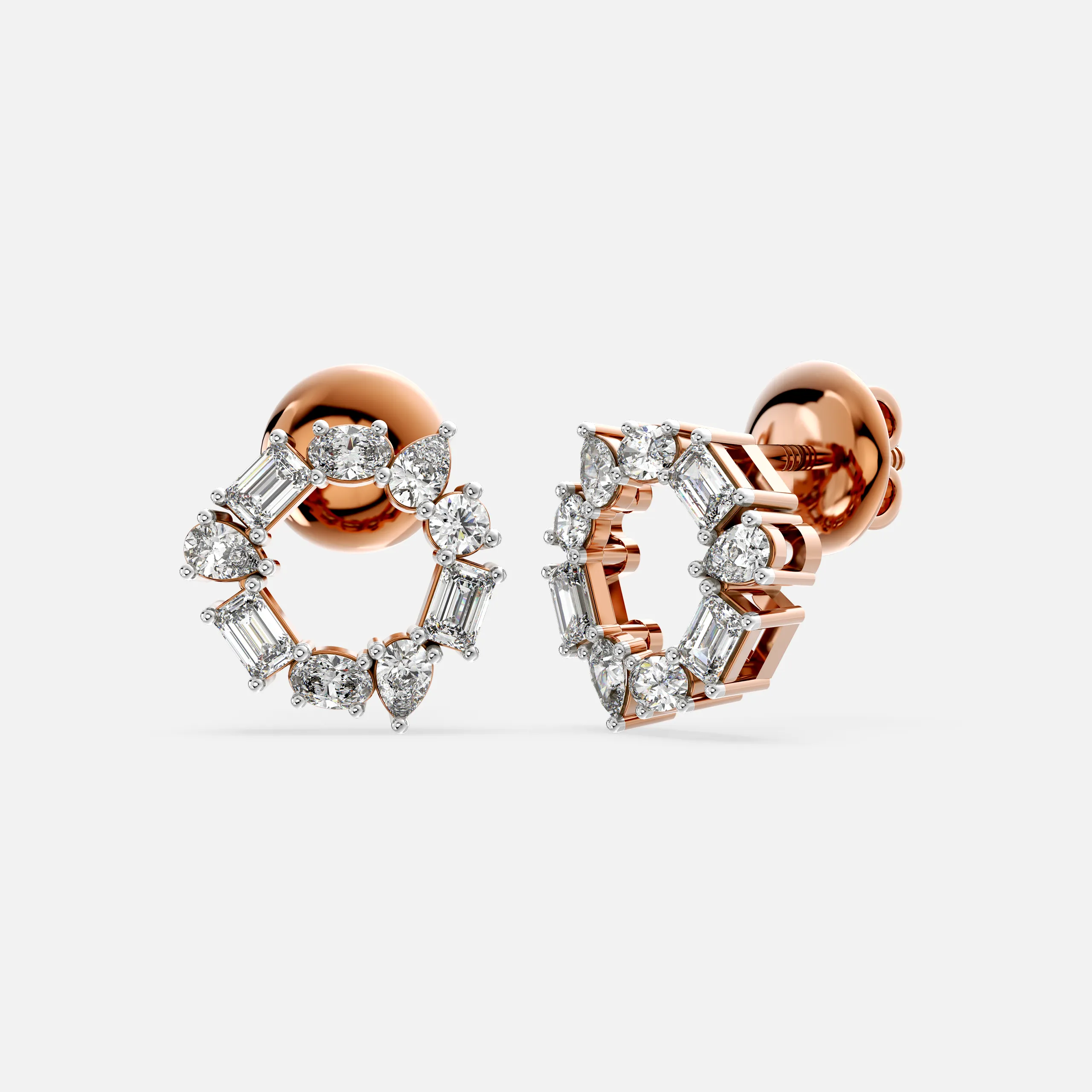 Lumi Circle Diamond Earrings