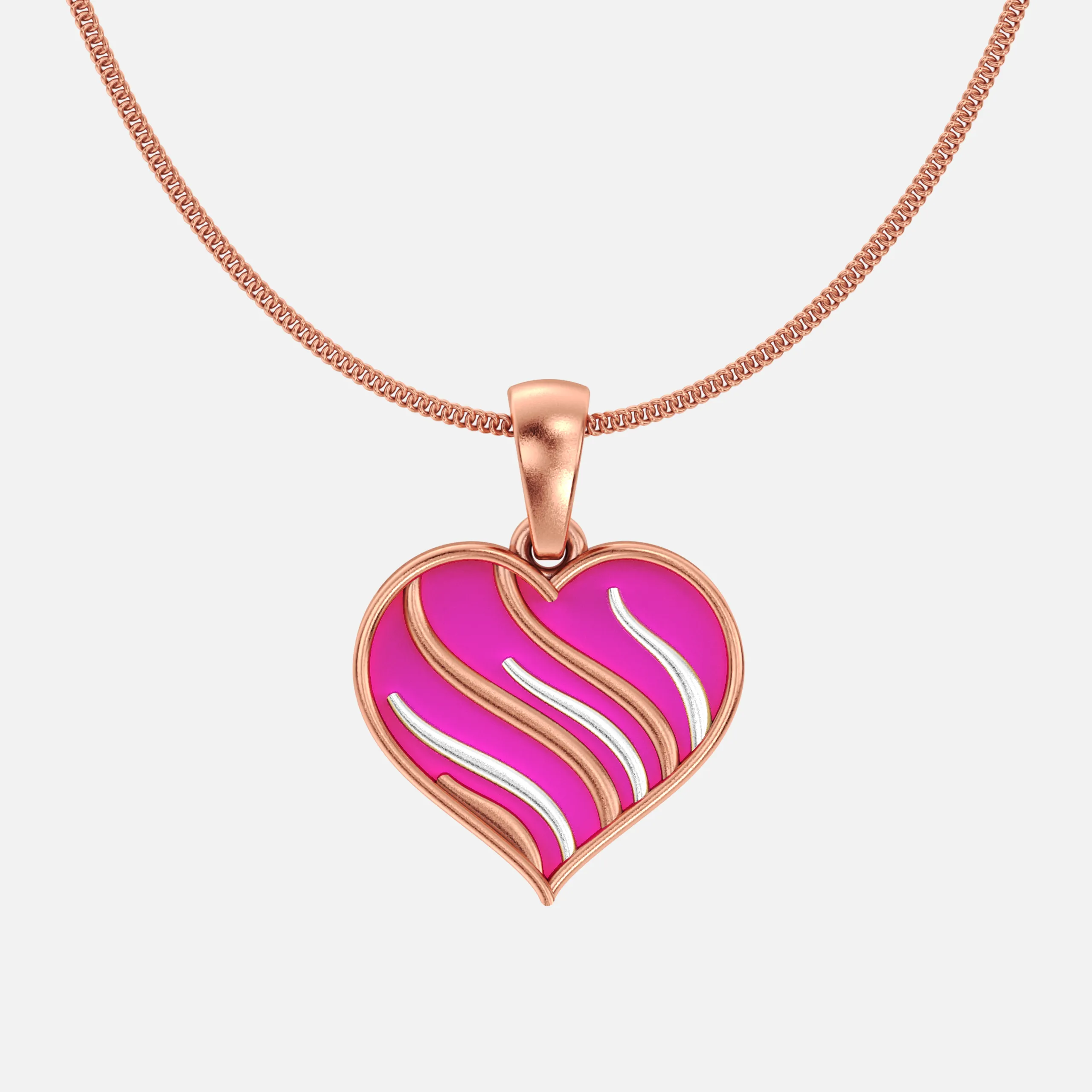 Amoura Wave Heart Pendant