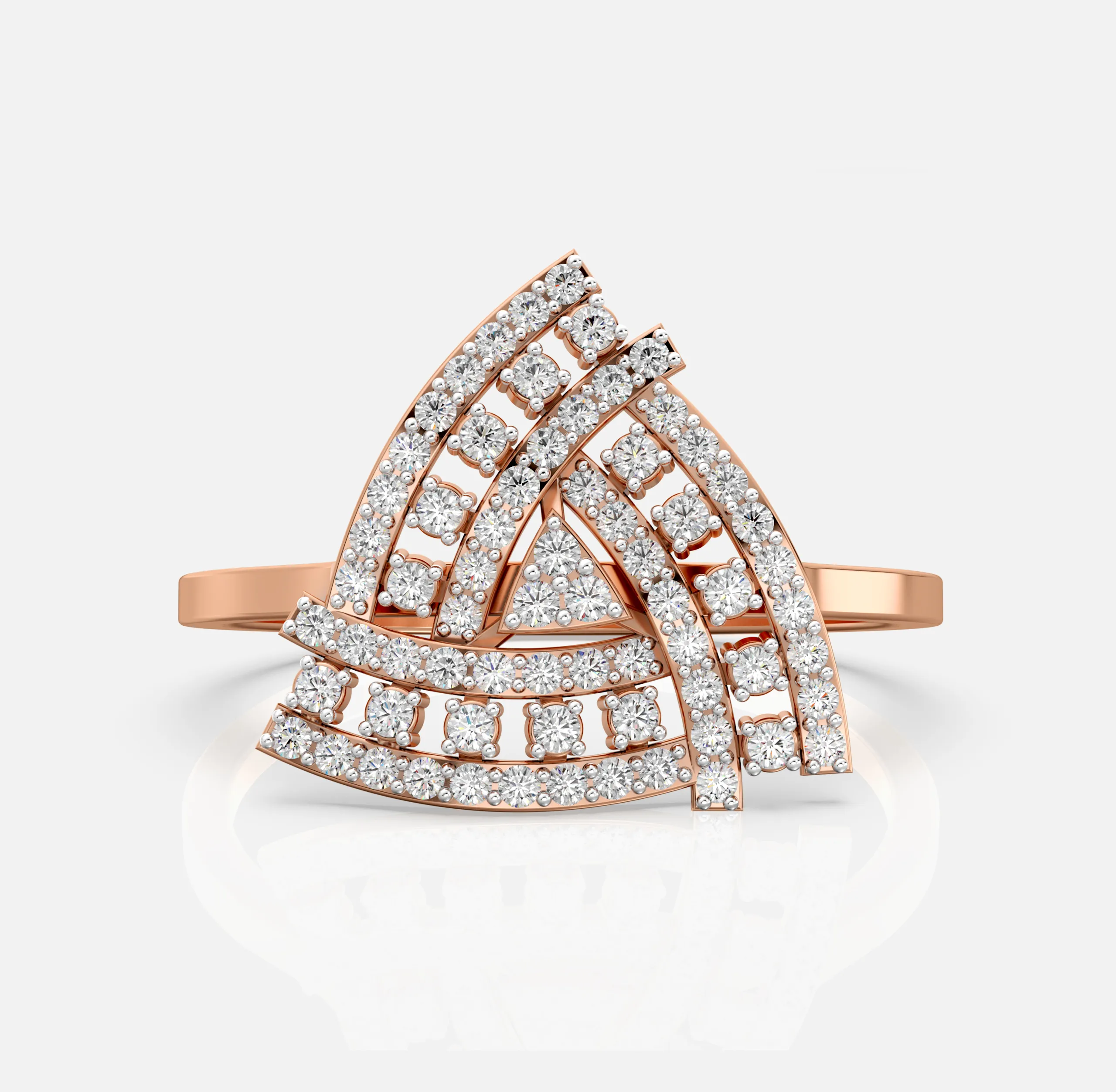Luminous Arc Diamond Ring