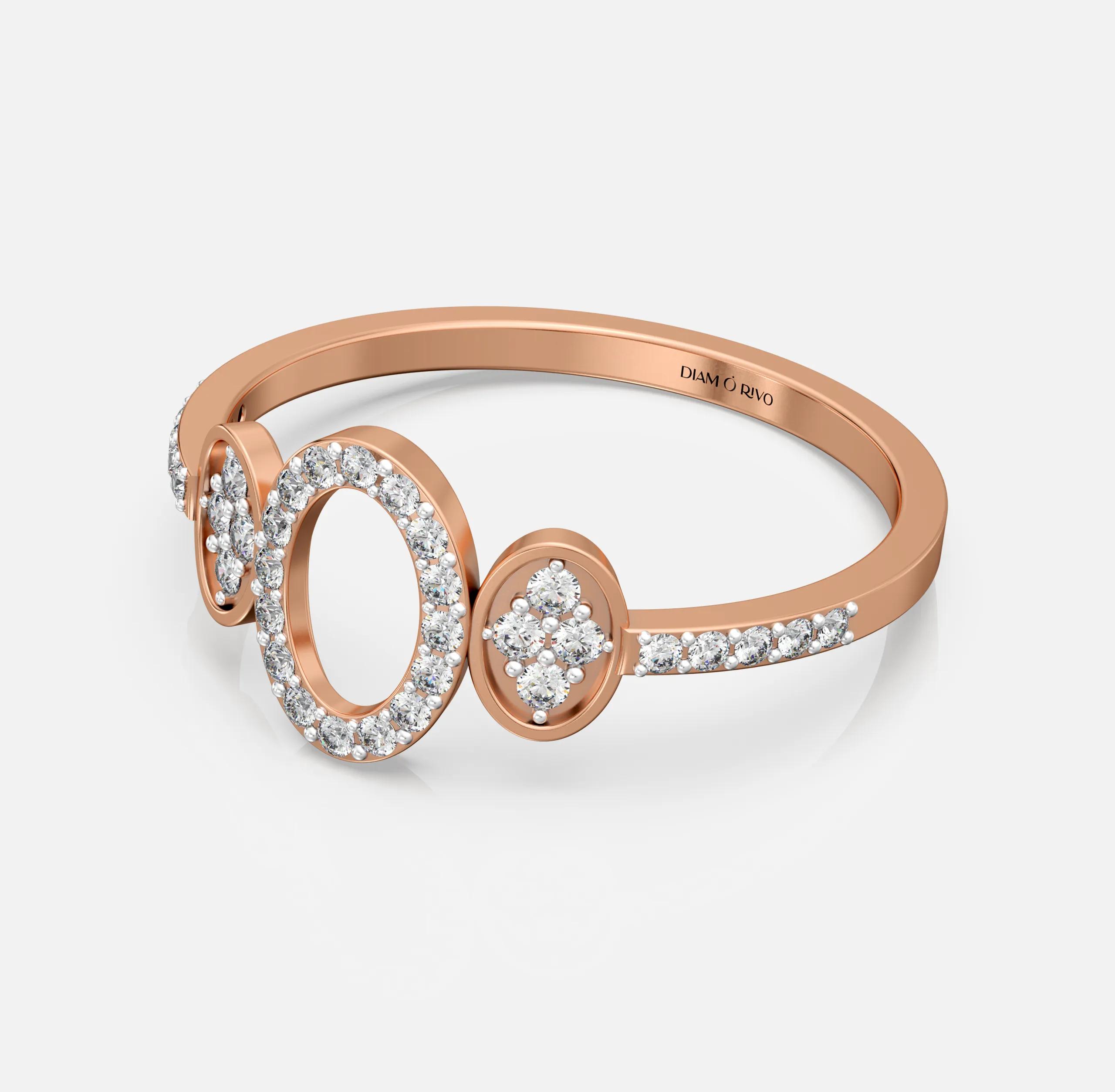 Triple Oval Diamond Ring