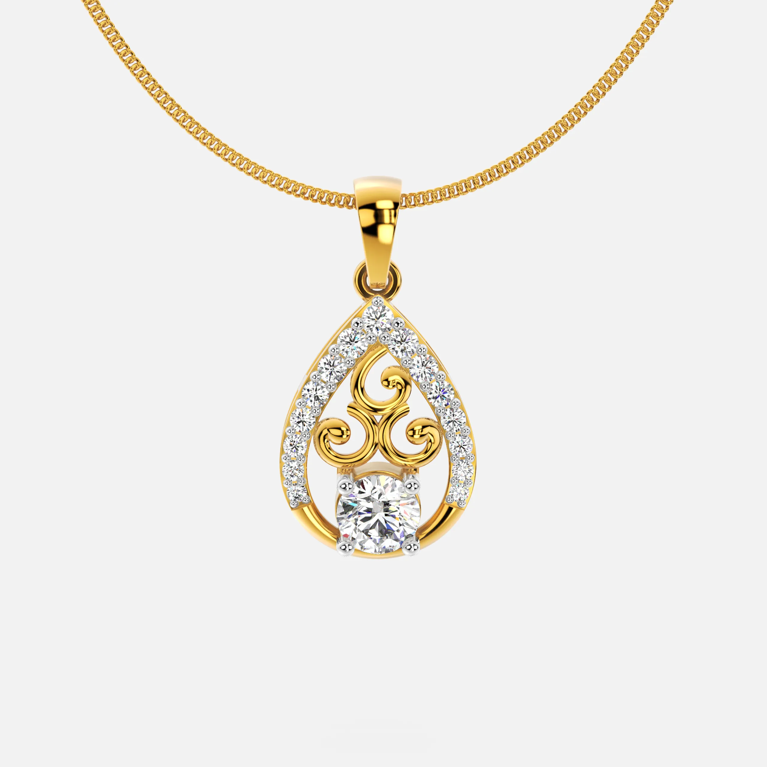 Teardrop Diamond Pendant