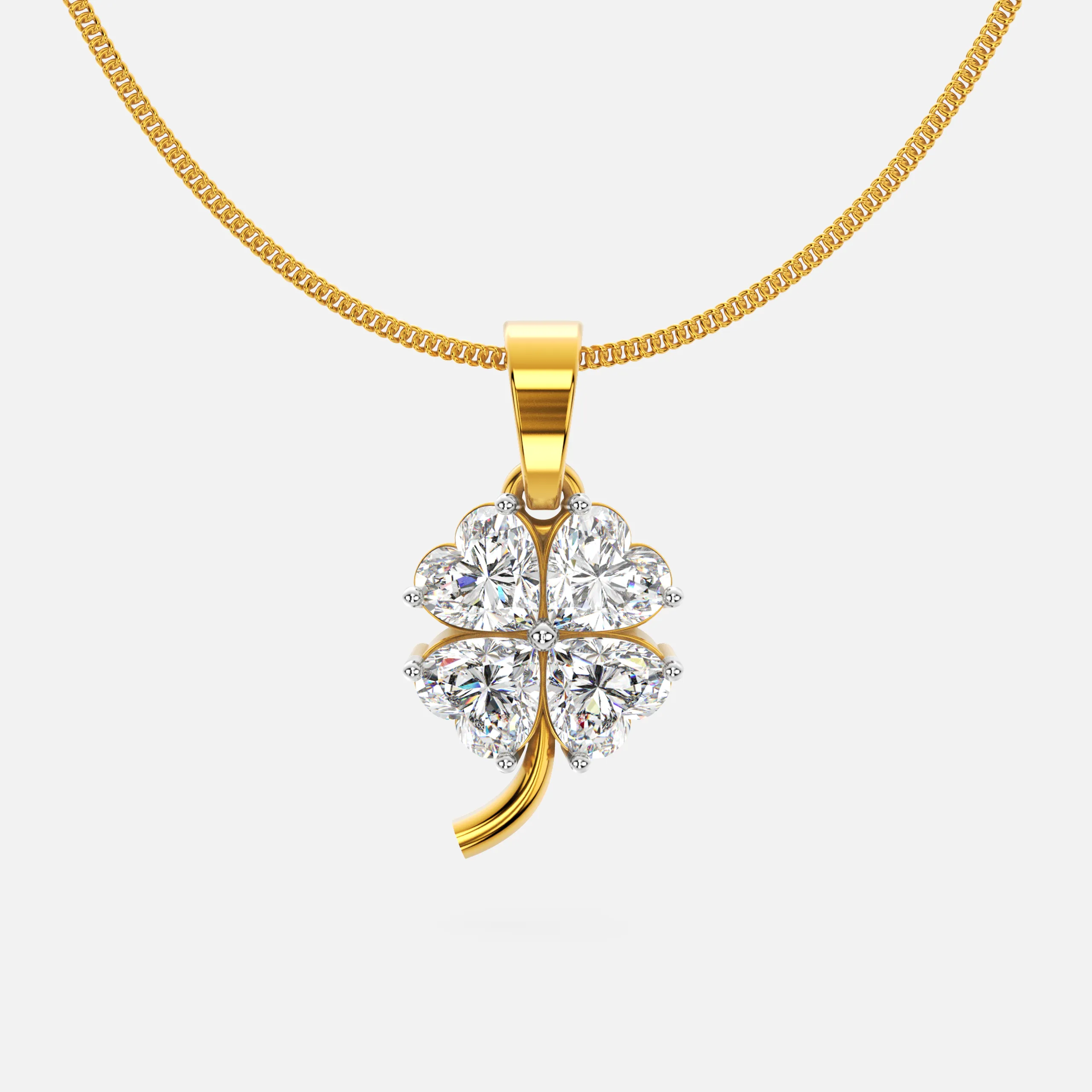 Lucky Clover Diamond Pendant