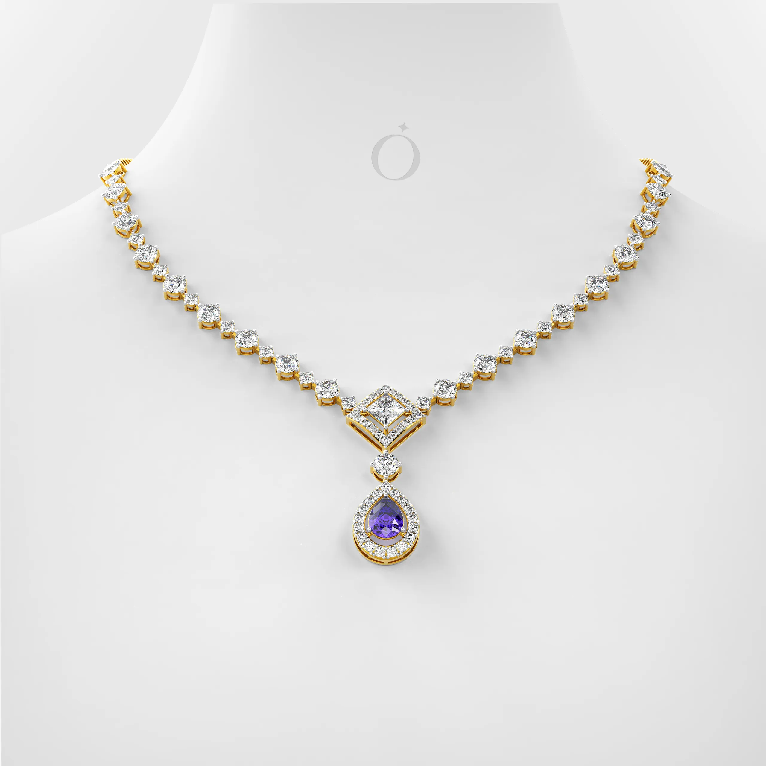 Auralisse Drop Diamond Necklace