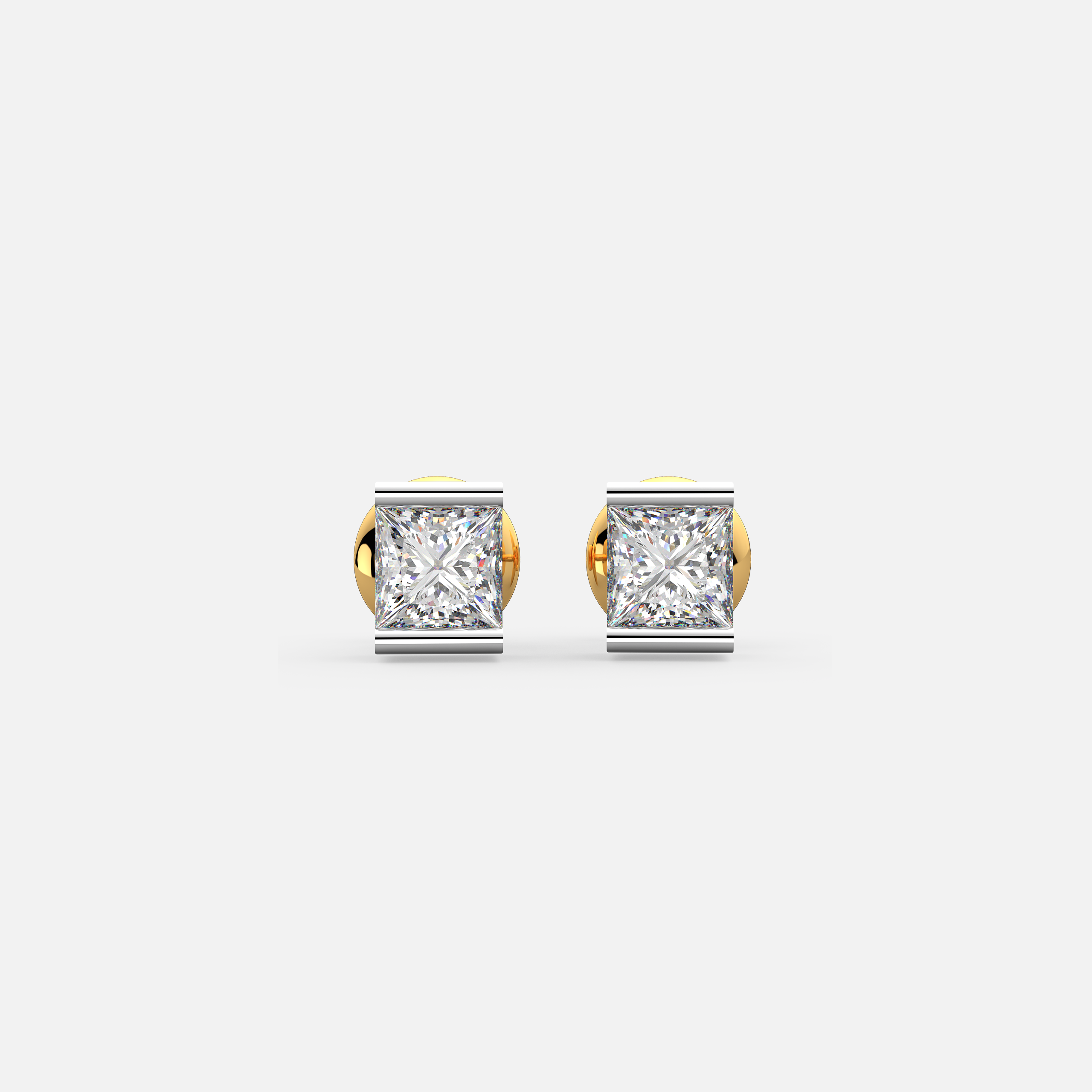 Spark Square Diamond Studs