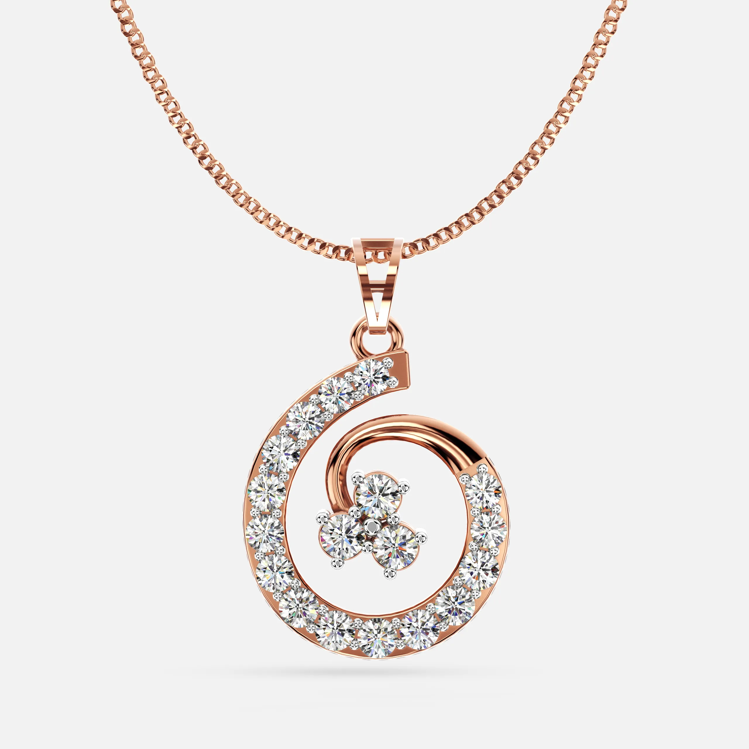 Eternal Swirl Diamond Pendant