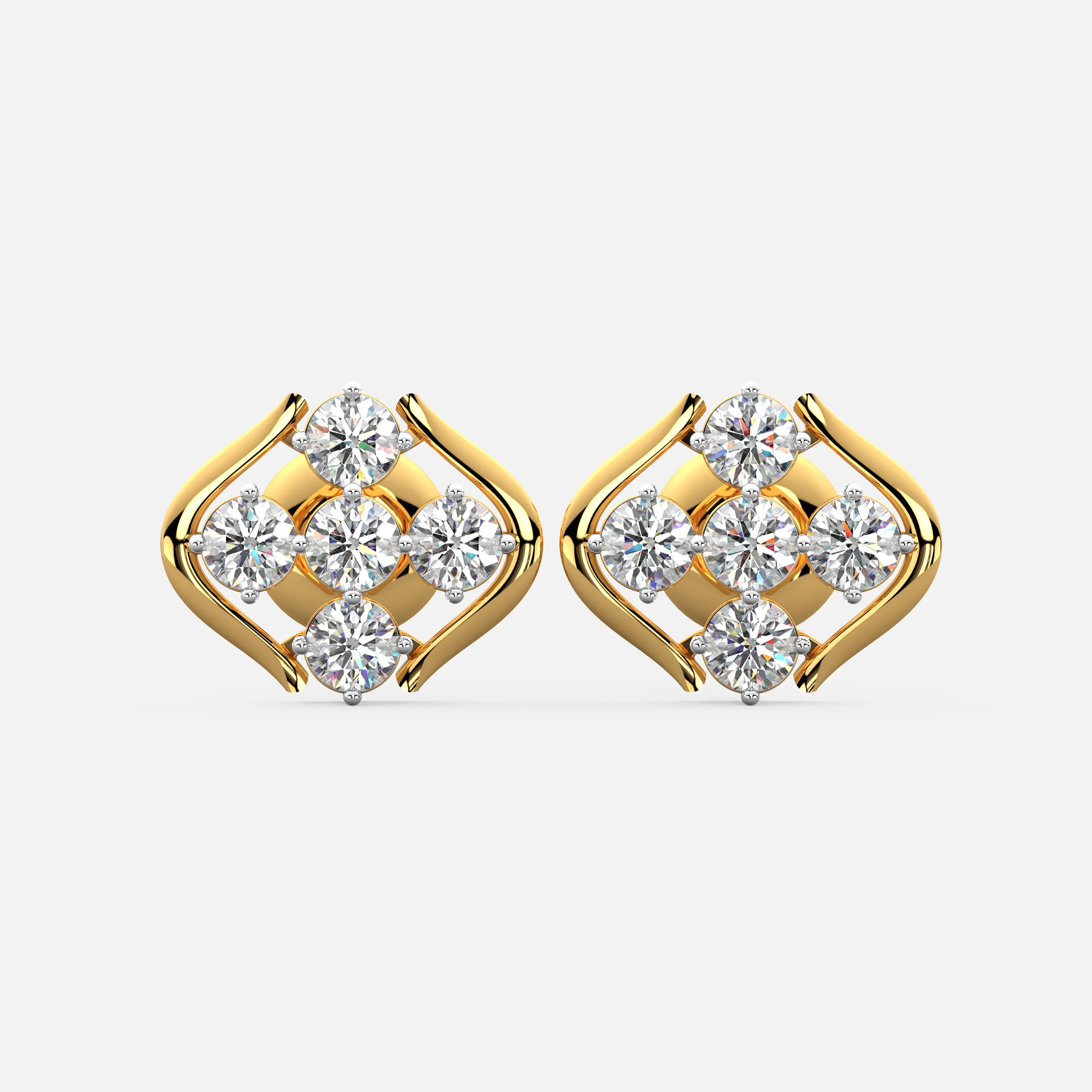 Radiant Frame Diamond Earrings