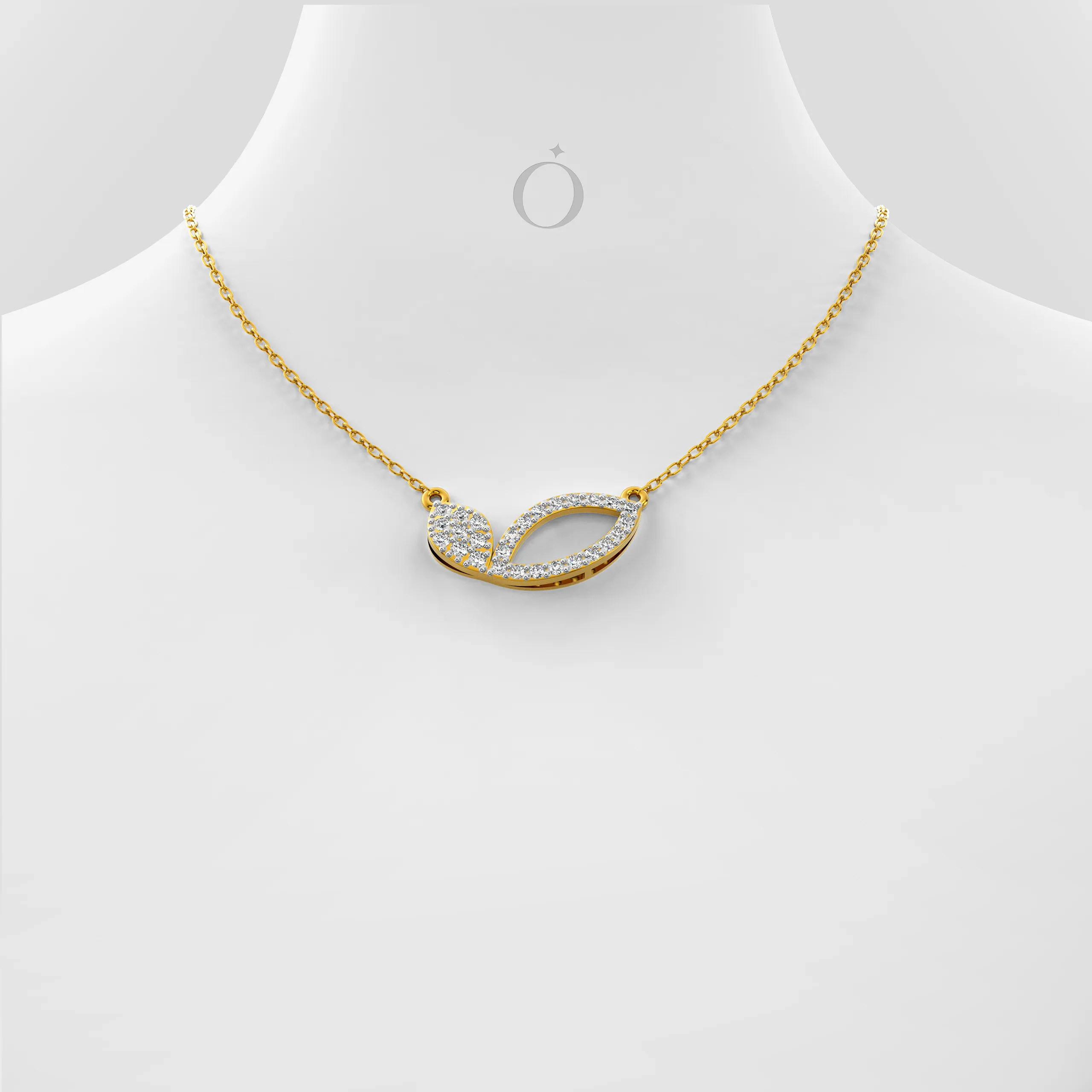 Diamond Leaf Necklace
